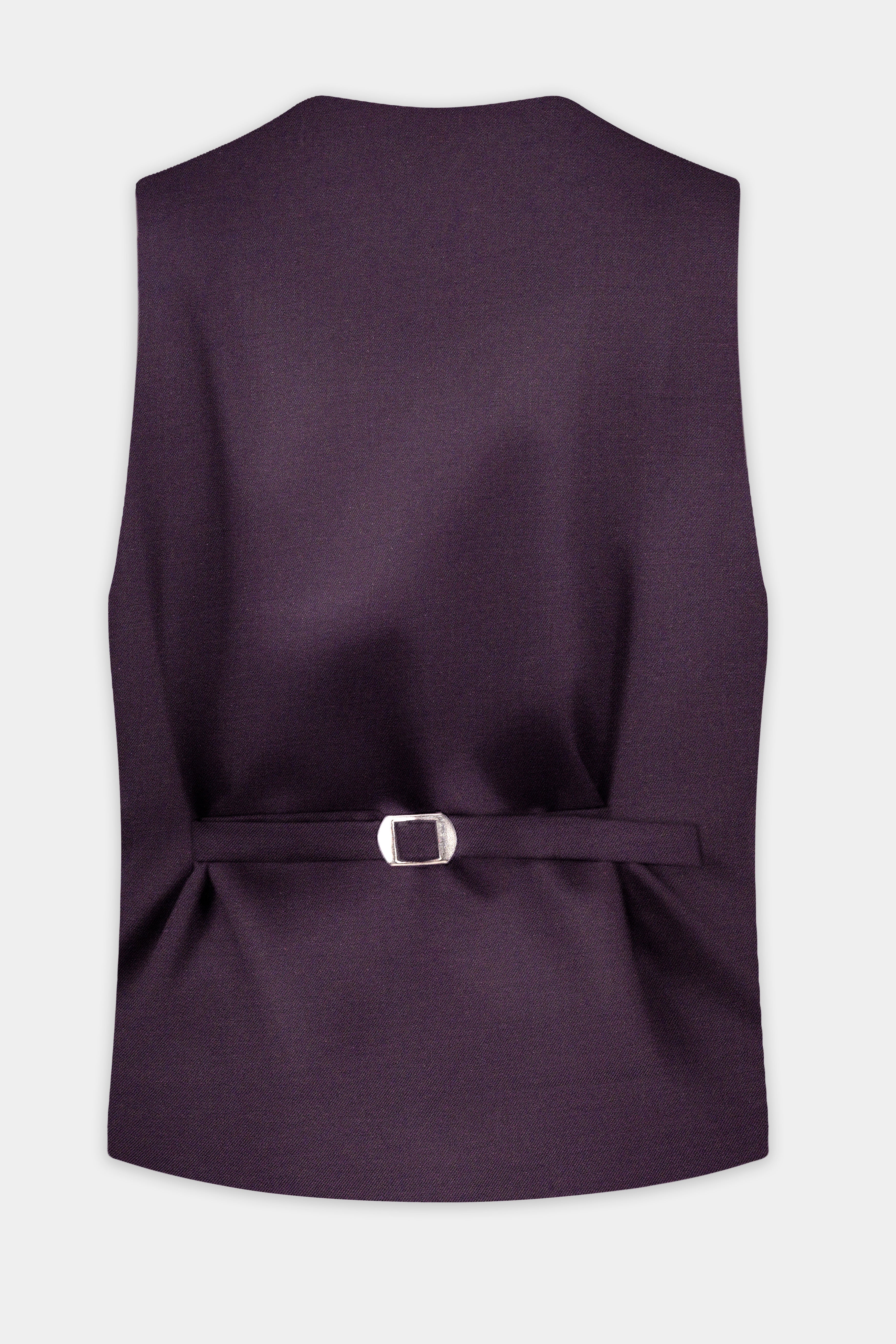 Eminence Purple Solid Wool Blend Waistcoat