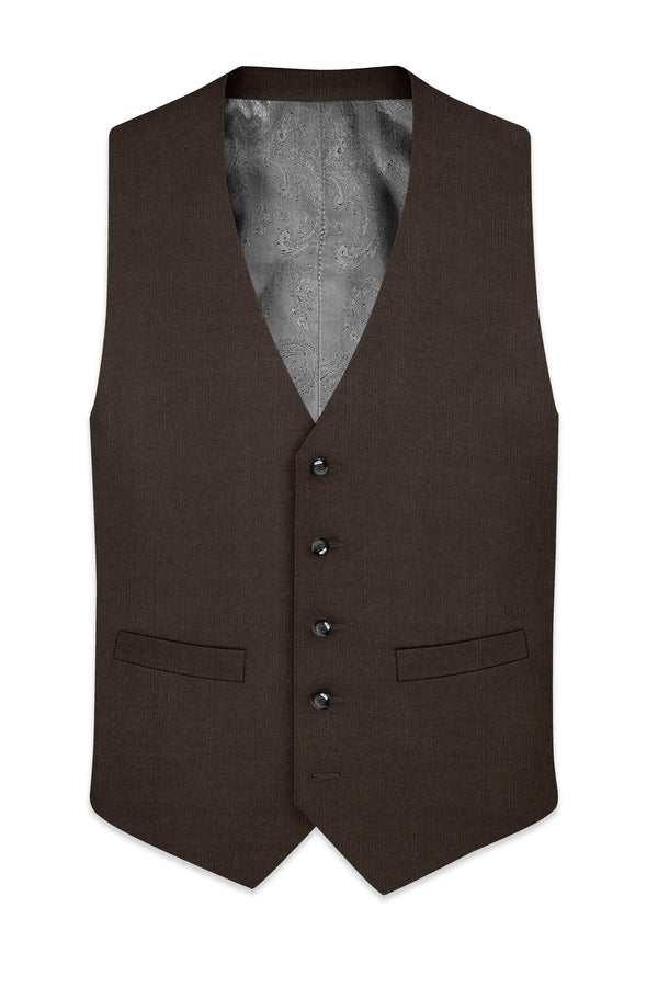 Don Juan Brown Wool Rich Waistcoat
