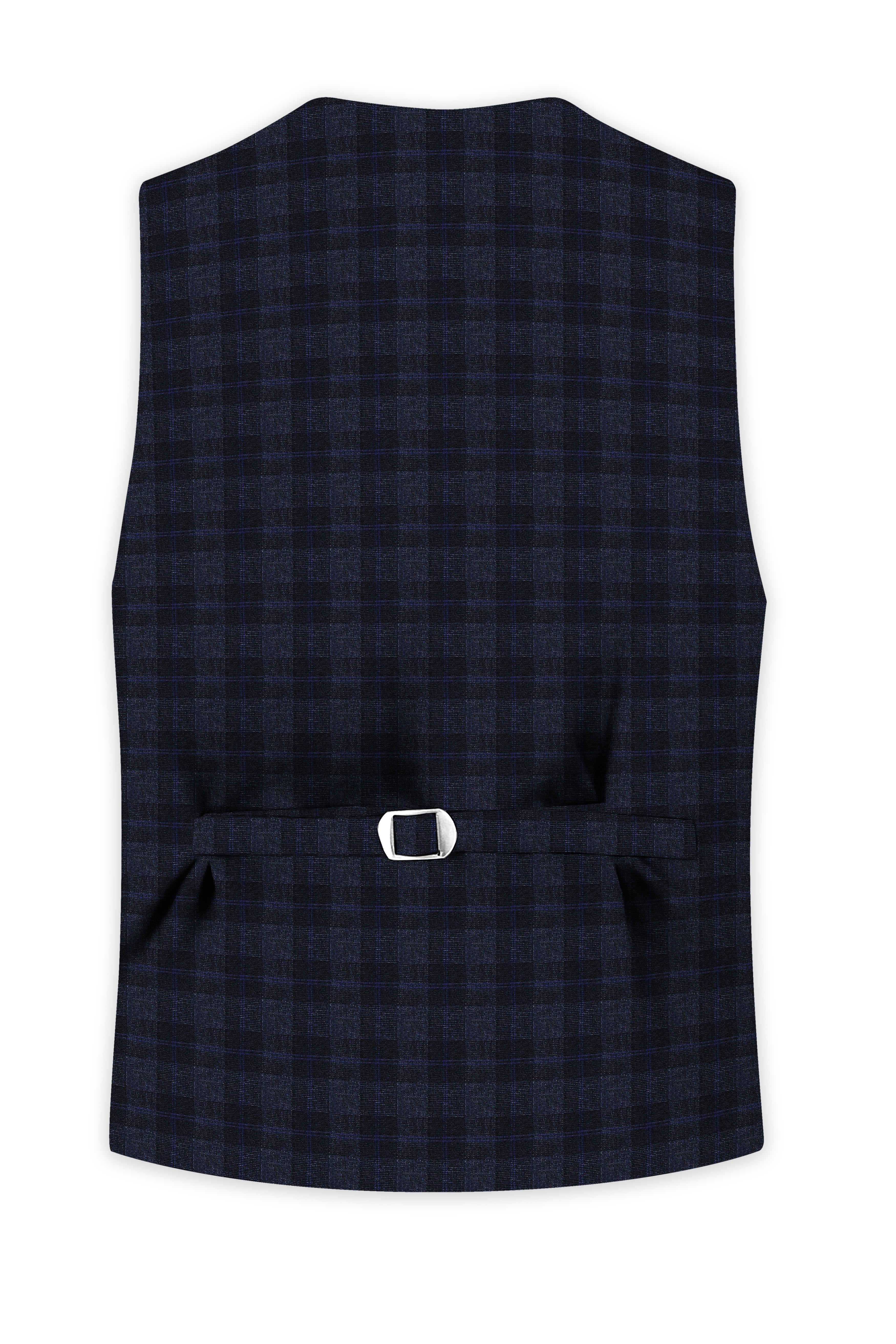 Bastille Grey Plaid Wool Rich Waistcoat