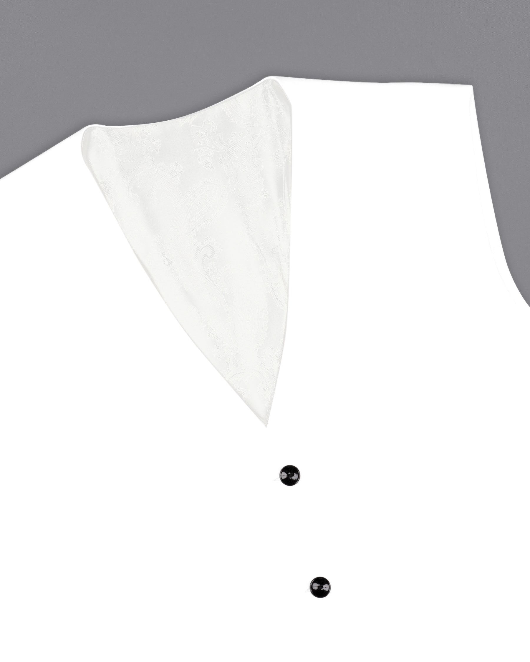 Bright White Subtle Sheen Waistcoat