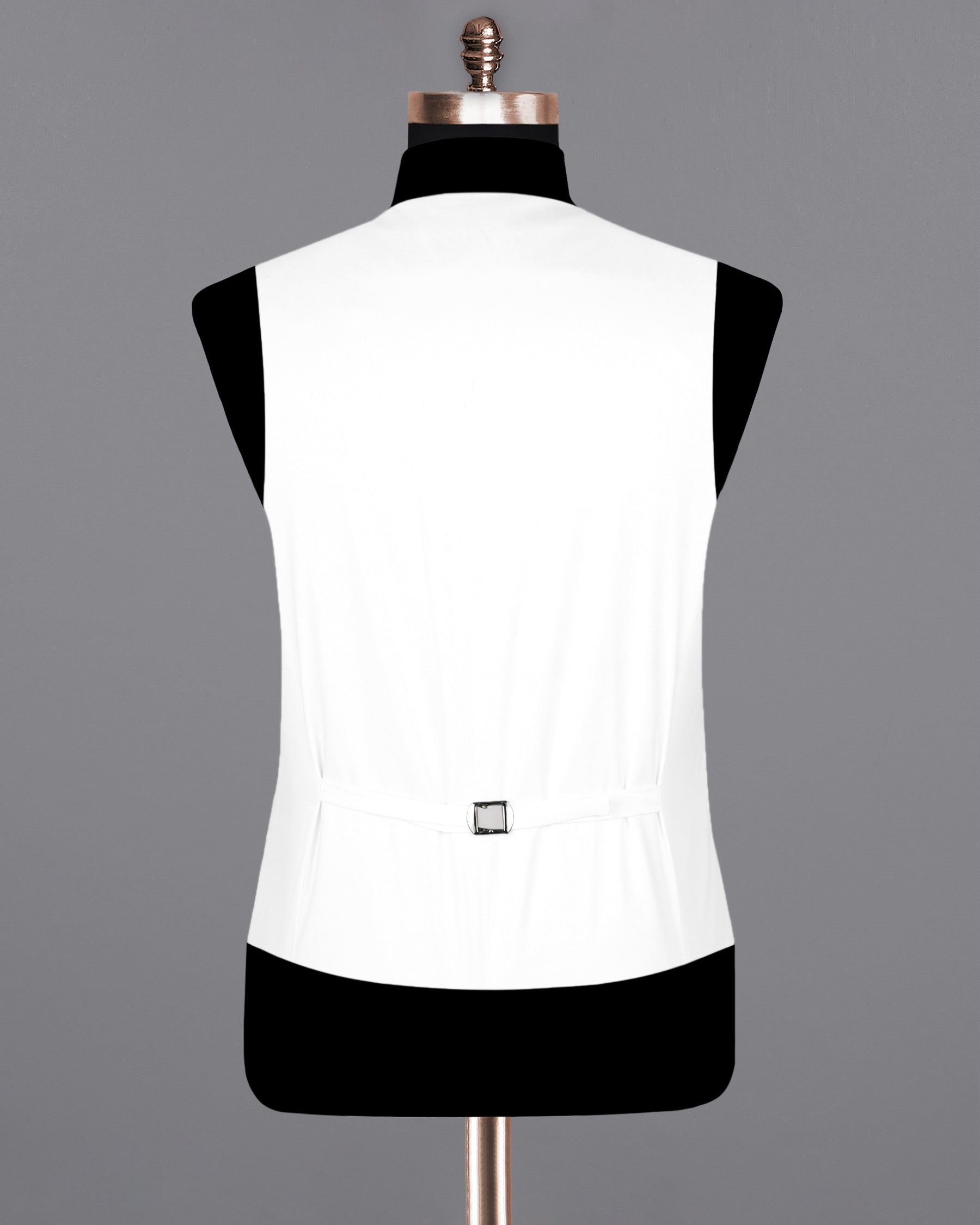 Bright White Subtle Sheen Waistcoat