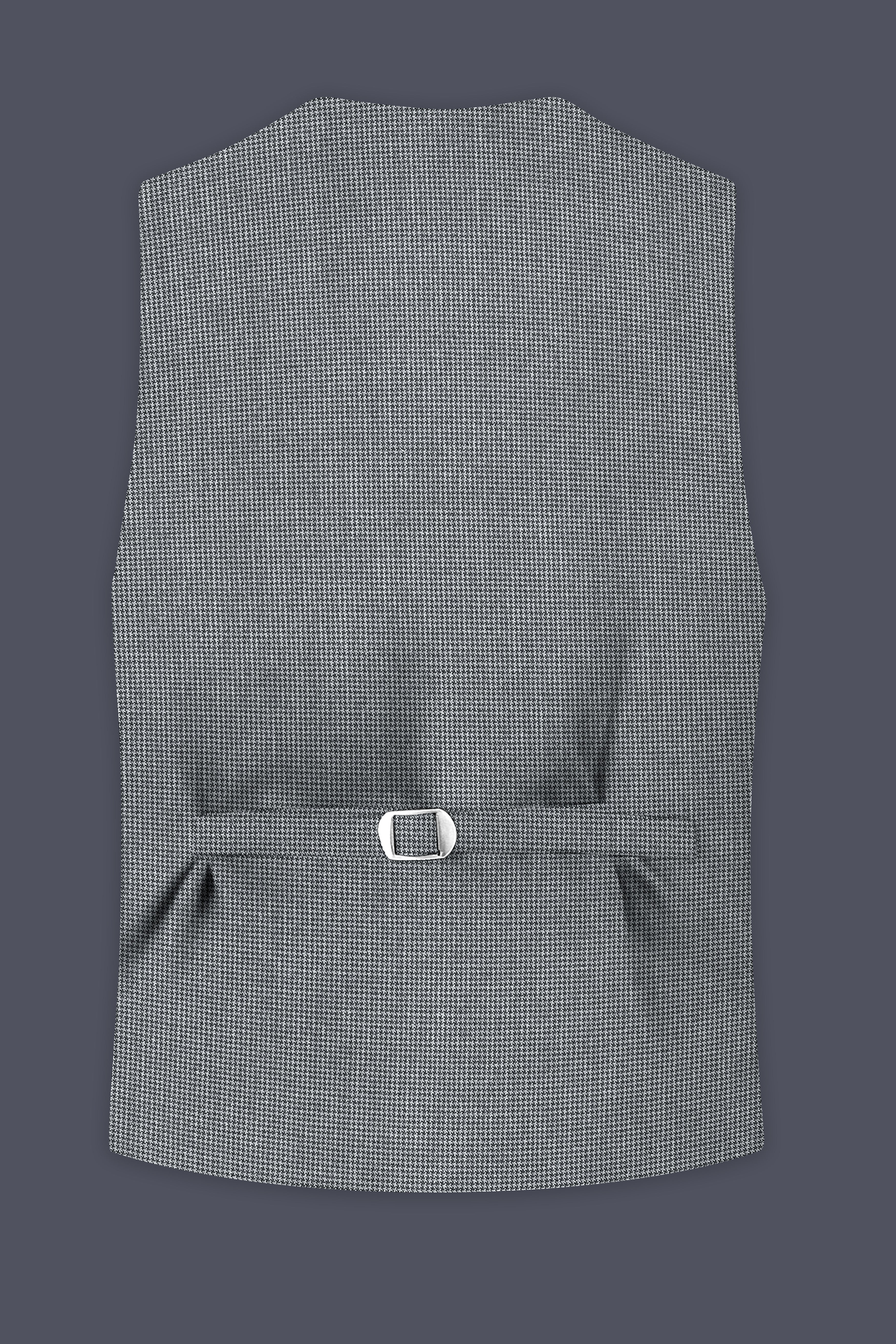 Mountain Mist Gray Houndstooth Wool Rich Waistcoat