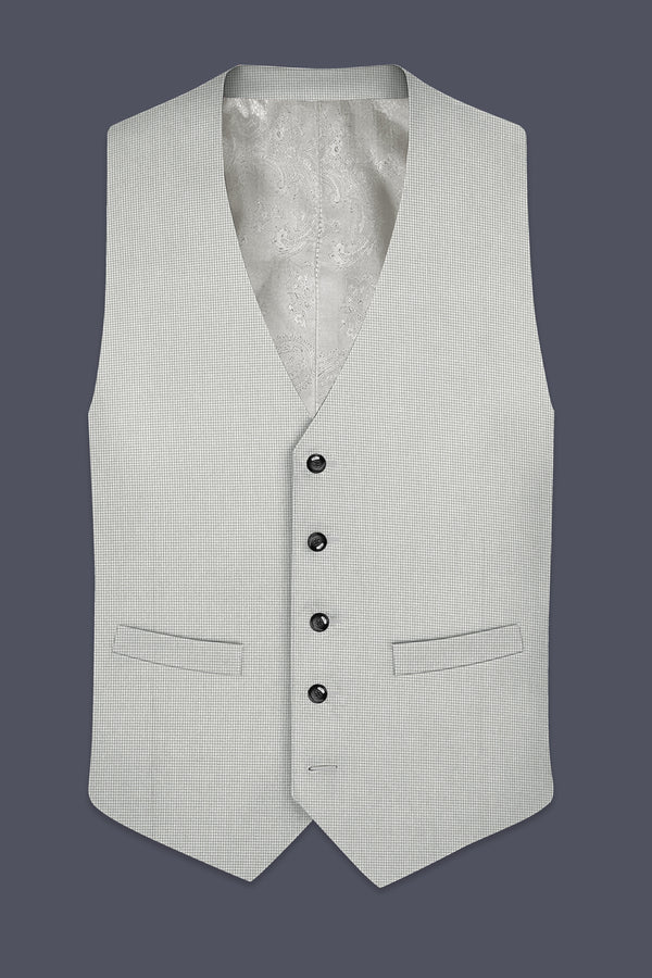 Shady Lady Grey houndstooth Wool Rich Waistcoat