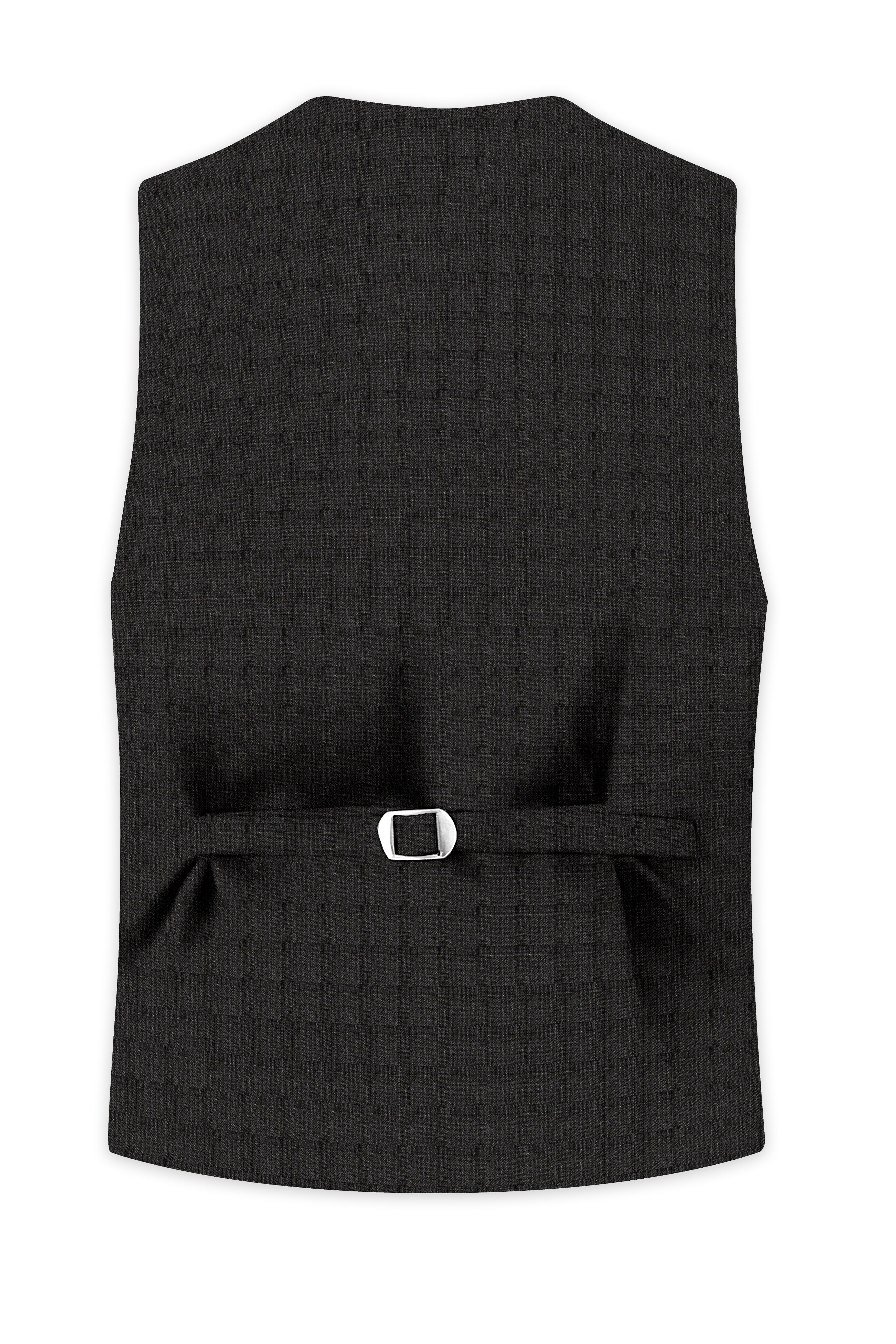Armadillo Brown subtle windowpane Wool Rich Waistcoat