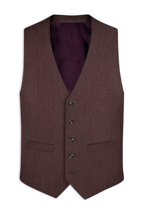 Russett Brown Plaid Waistcoat