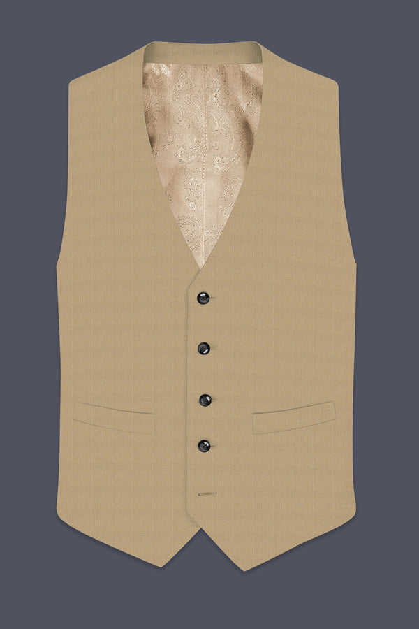 Sandrift Brown Plaid Waistcoat
