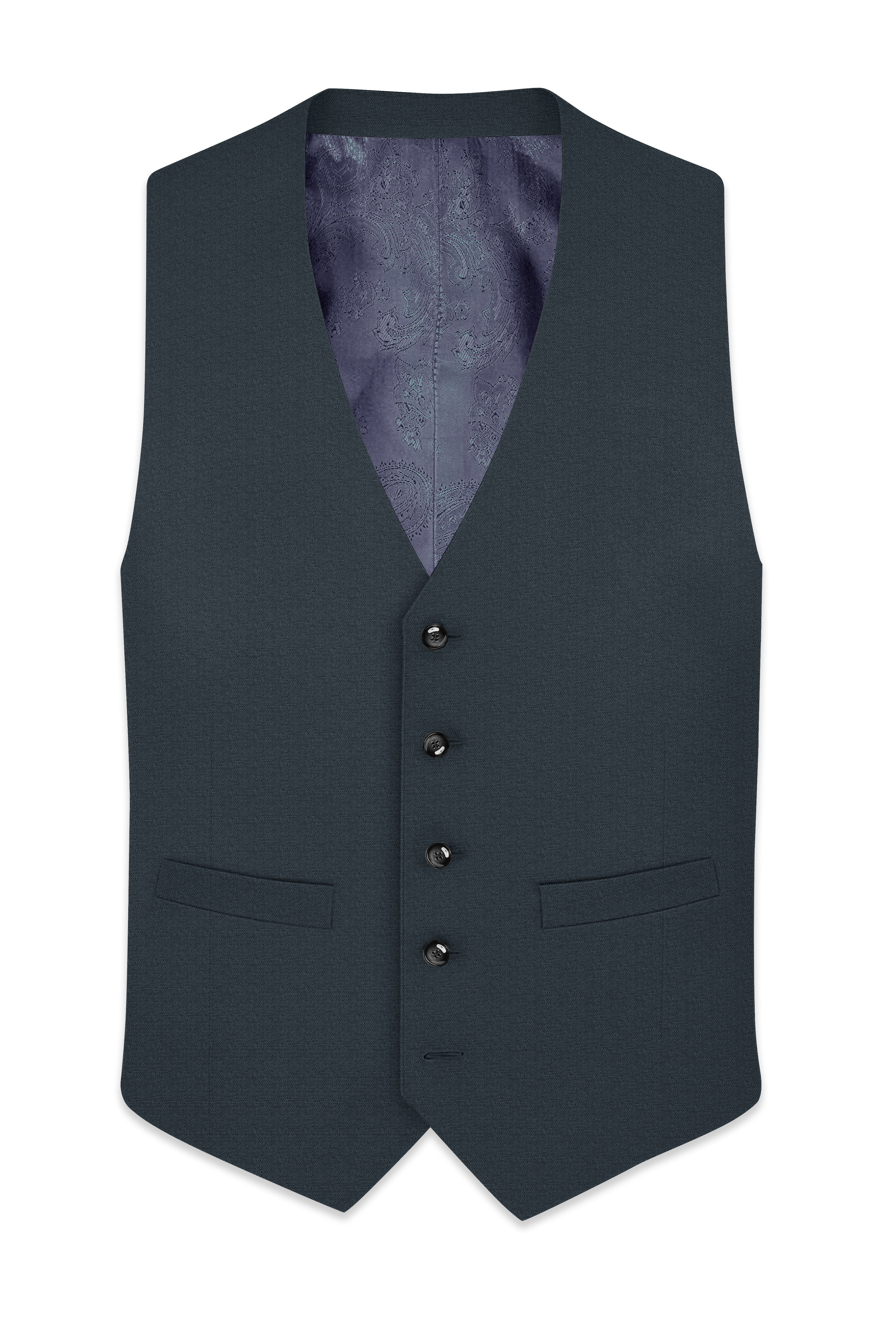 Limed Spruce Grey Textured Waistcoat