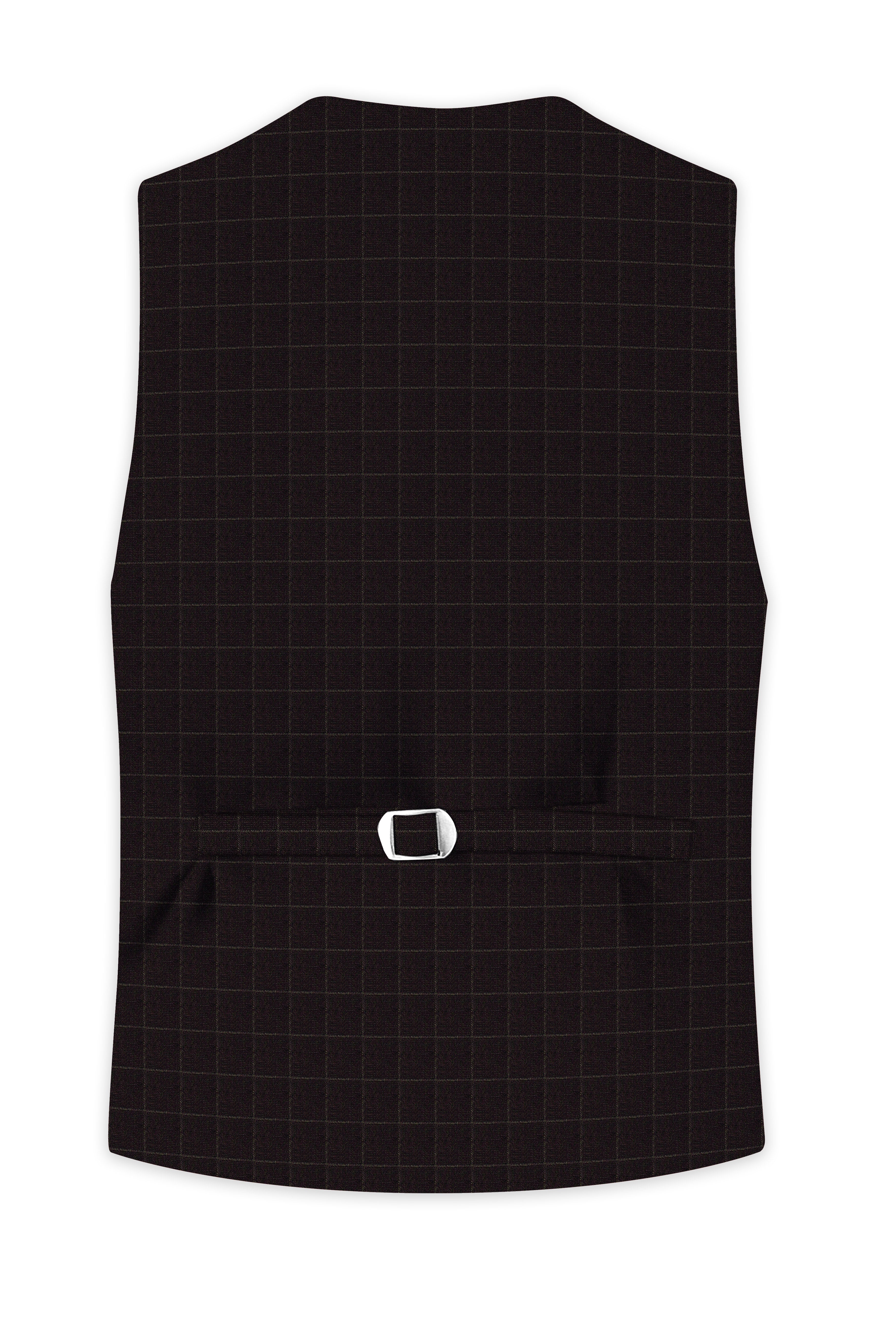 Thunder Brown Plaid Waistcoat