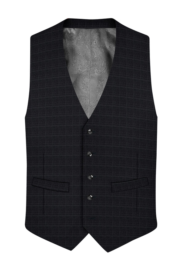 Thunder Gray Plaid Waistcoat