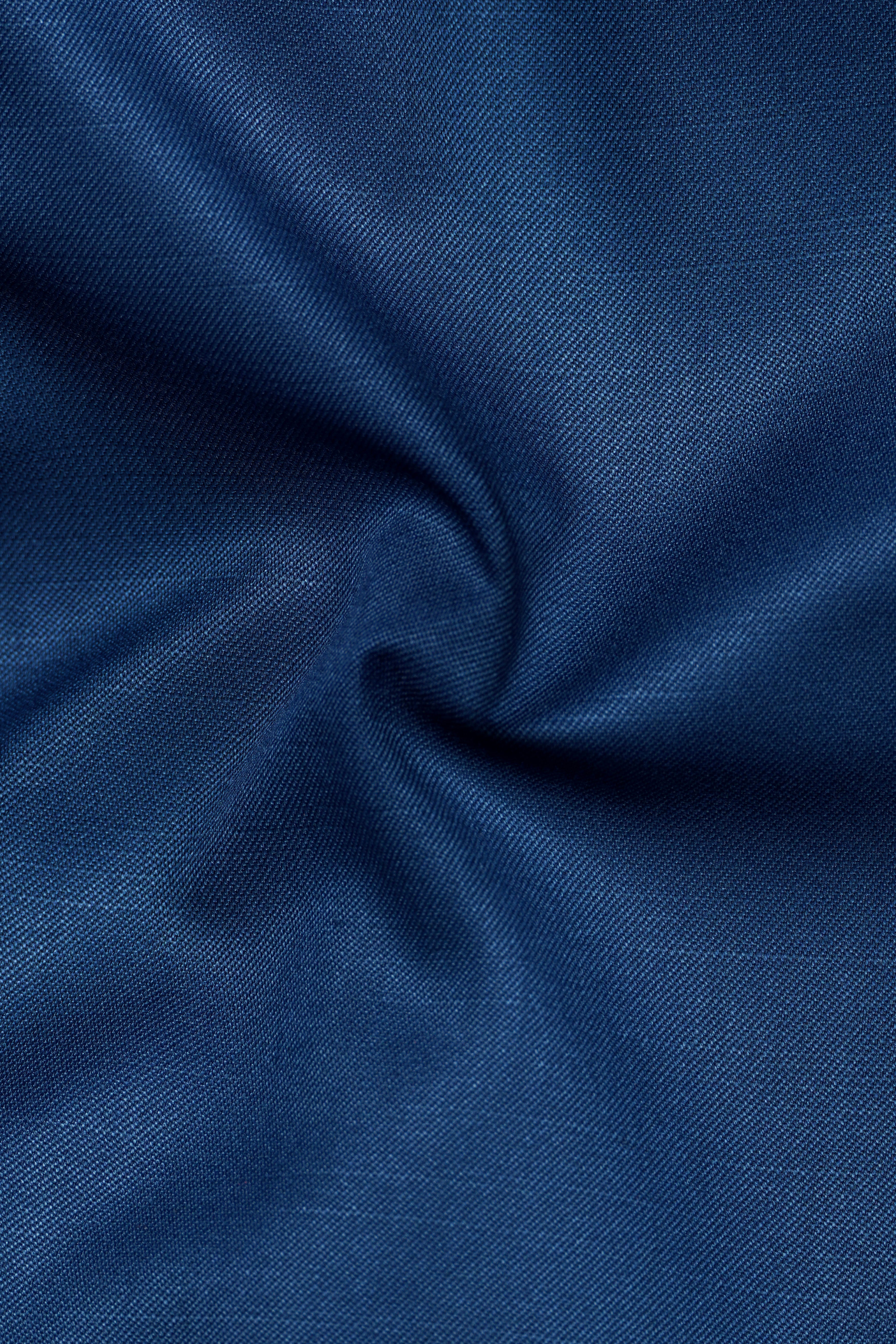 River Bed Blue Textured Waistcoat