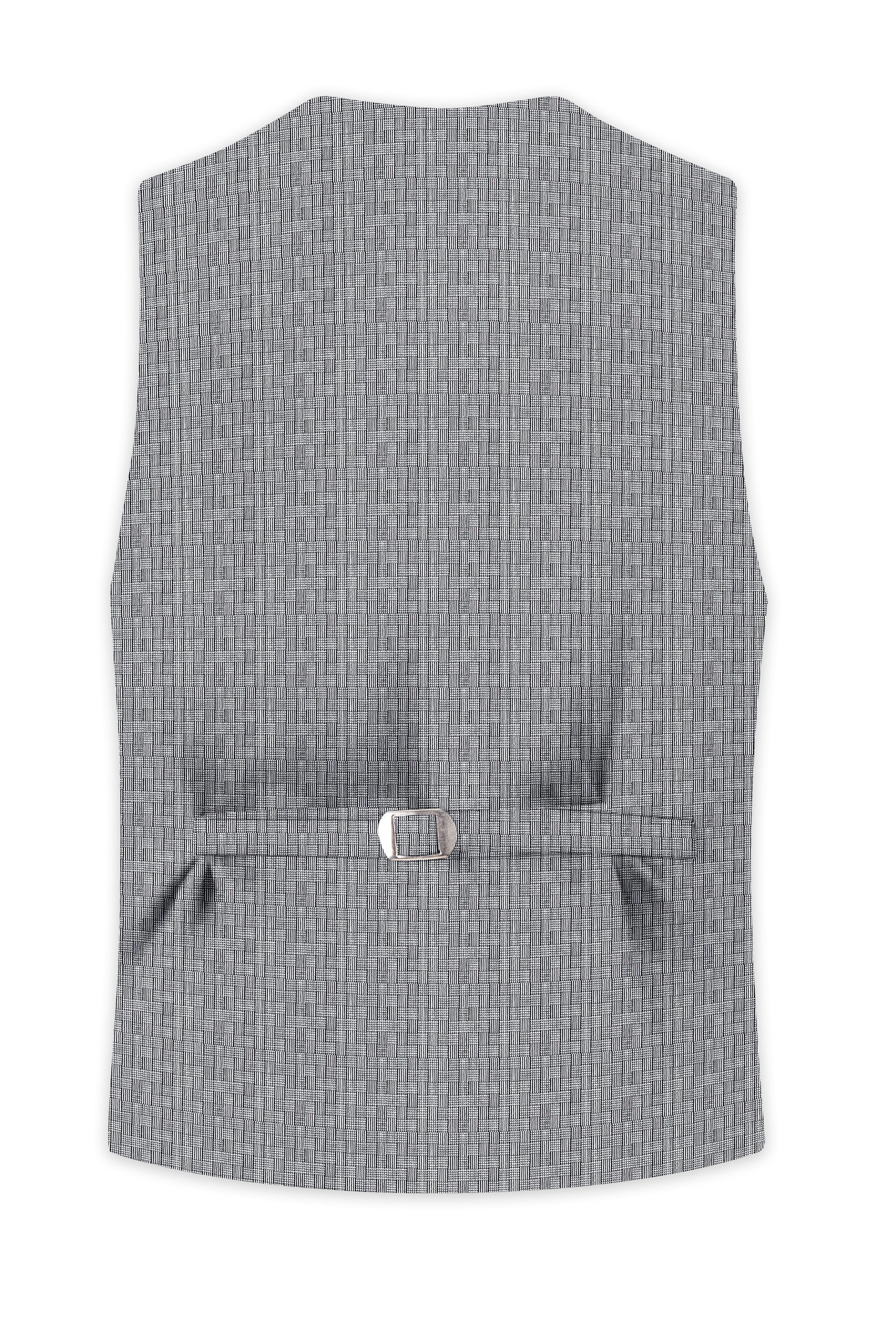 Mobster Gray Textured  Waistcoat