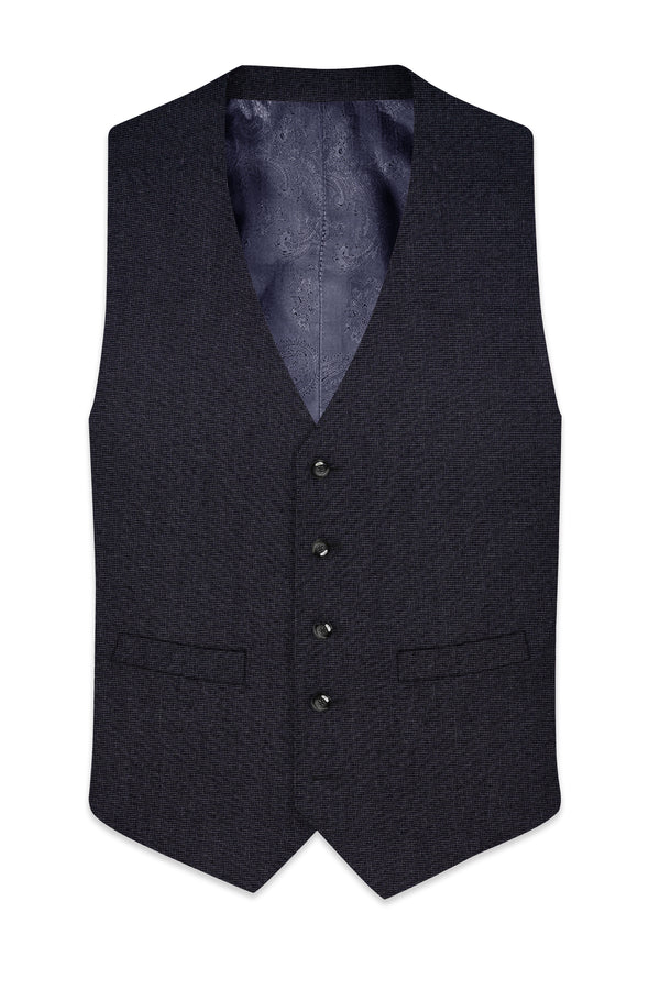 Bastille Dark Grey Textured Waistcoat