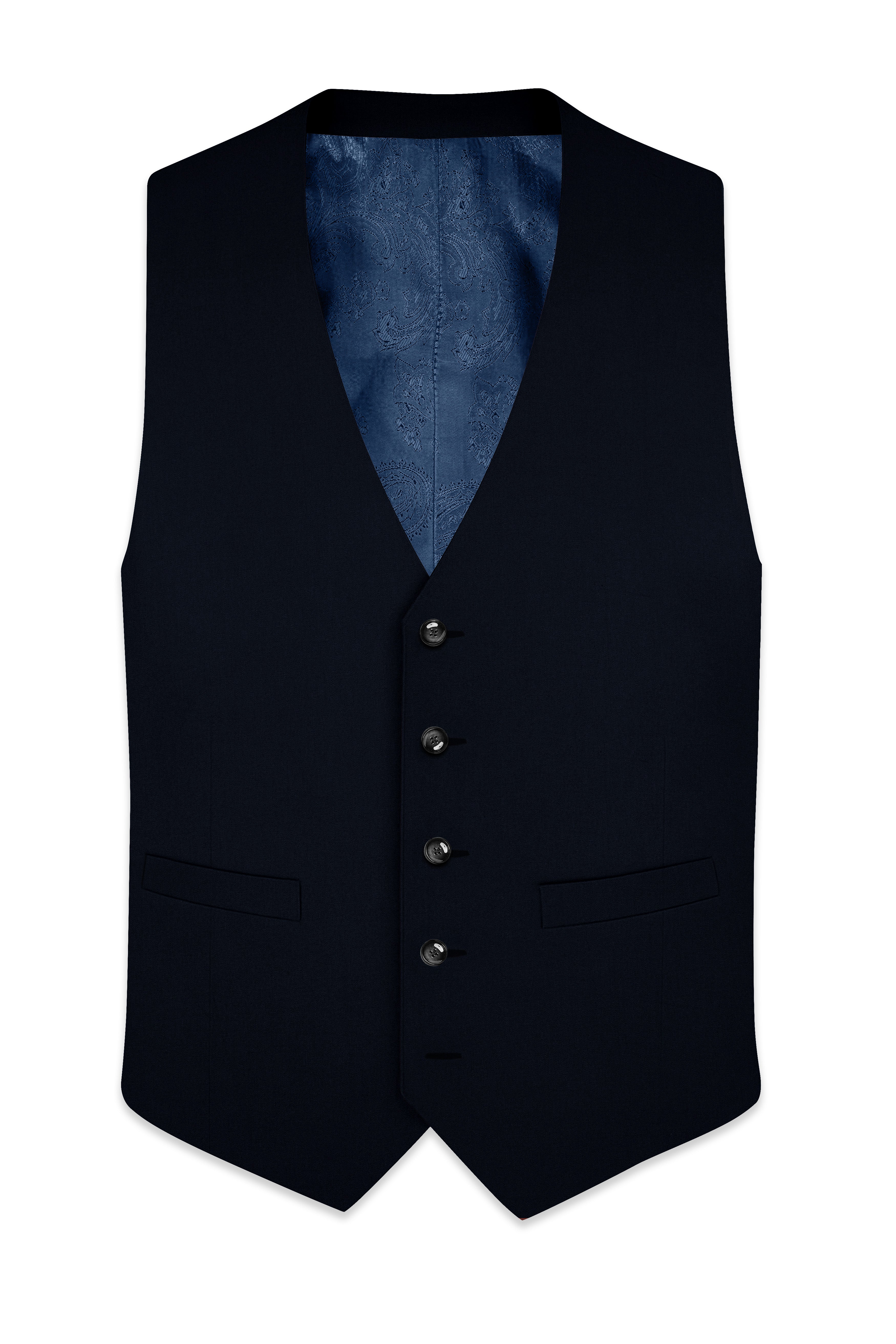 Jaguar Black Textured Waistcoat
