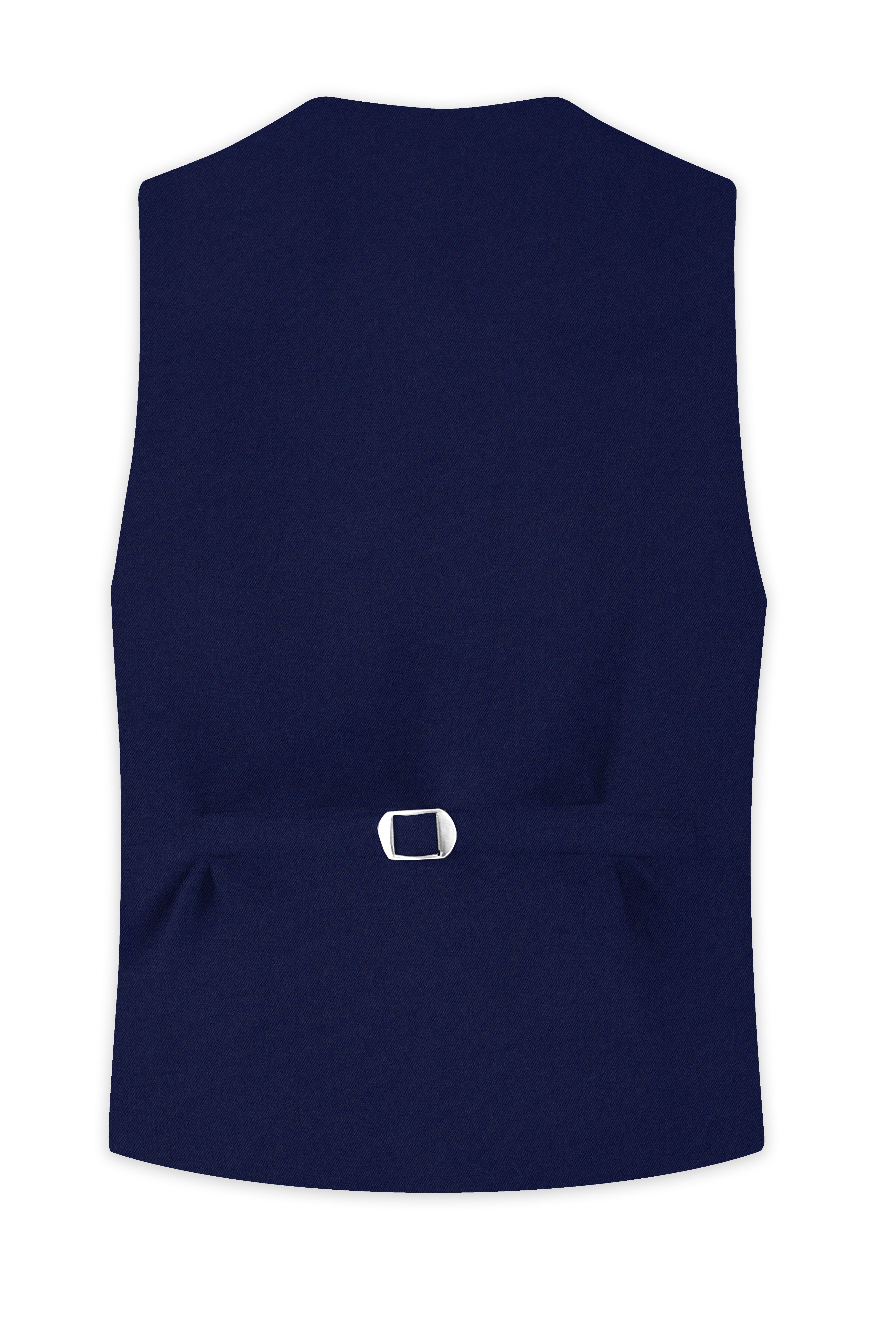 Baltic Navy Blue Wool Rich Waistcoat