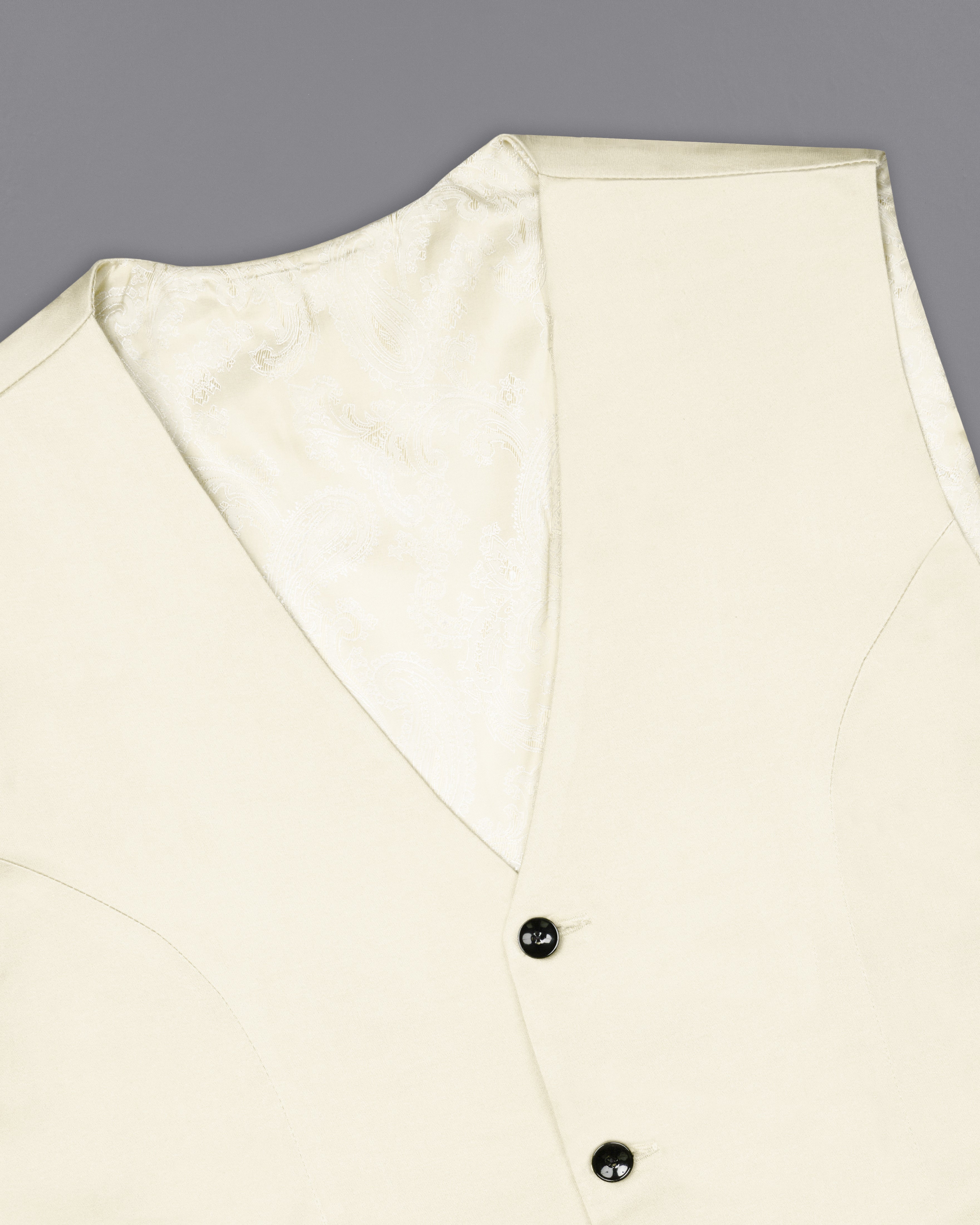 Merino Cream Stretchable Premium Cotton Waistcoat V2687-36, V2687-38, V2687-40, V2687-42, V2687-44, V2687-46, V2687-48, V2687-50, V2687-52, V2687-54, V2687-56, V2687-58, V2687-60