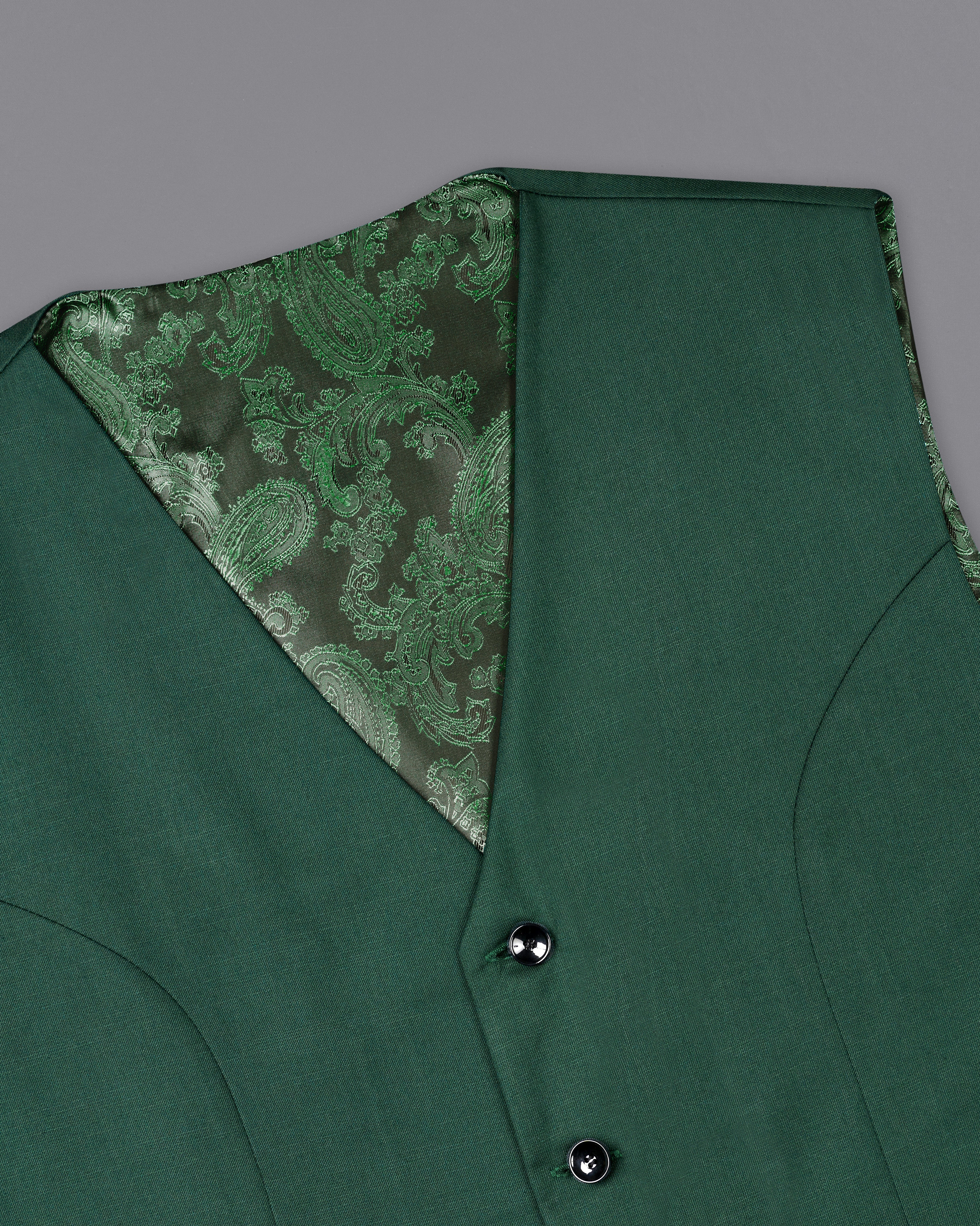 Everglade Green Wool Rich Stretchable Waistcoat V2710-36, V2710-38, V2710-40, V2710-42, V2710-44, V2710-46, V2710-48, V2710-50, V2710-52, V2710-54, V2710-56, V2710-58, V2710-60