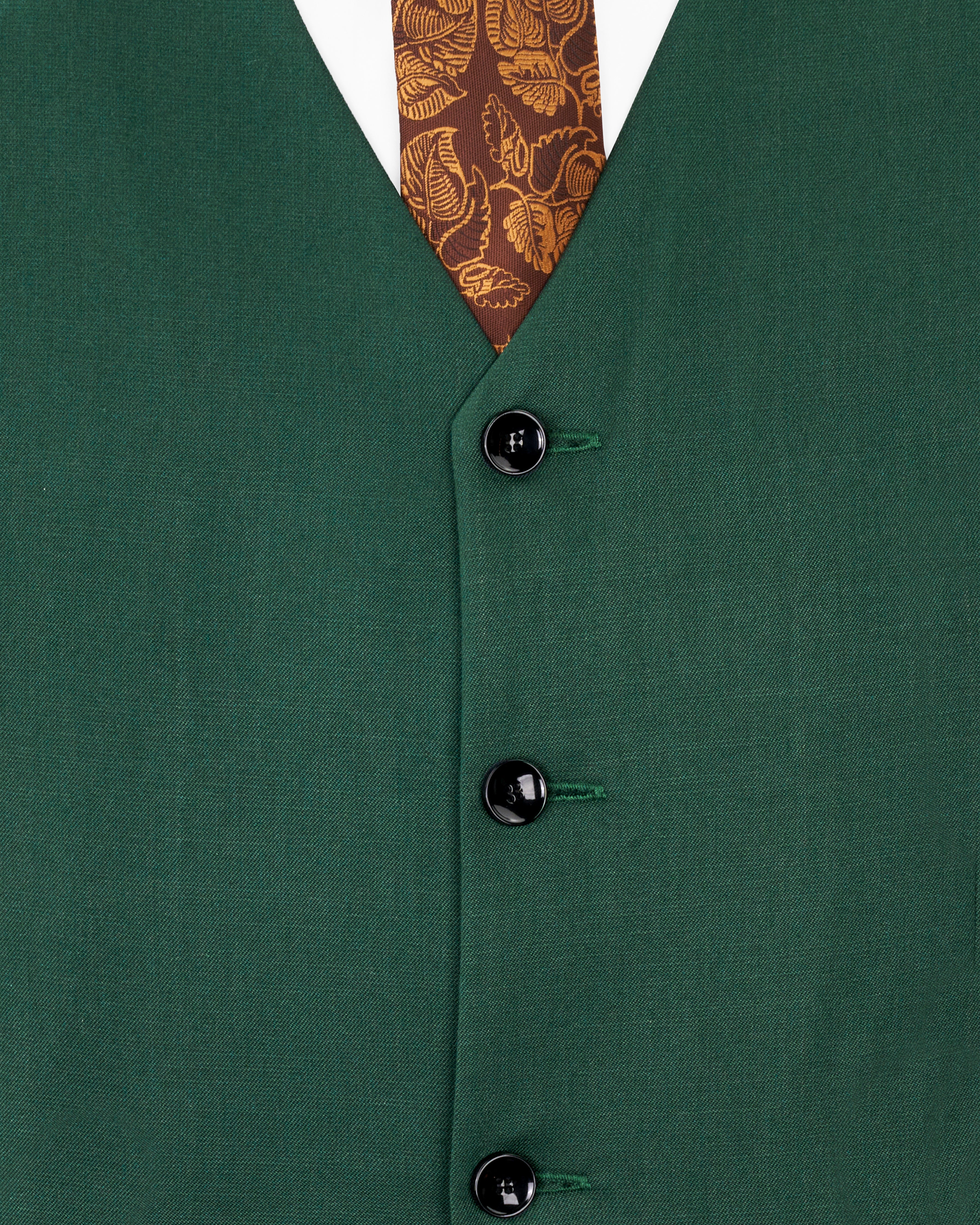 Everglade Green Wool Rich Stretchable Waistcoat V2710-36, V2710-38, V2710-40, V2710-42, V2710-44, V2710-46, V2710-48, V2710-50, V2710-52, V2710-54, V2710-56, V2710-58, V2710-60