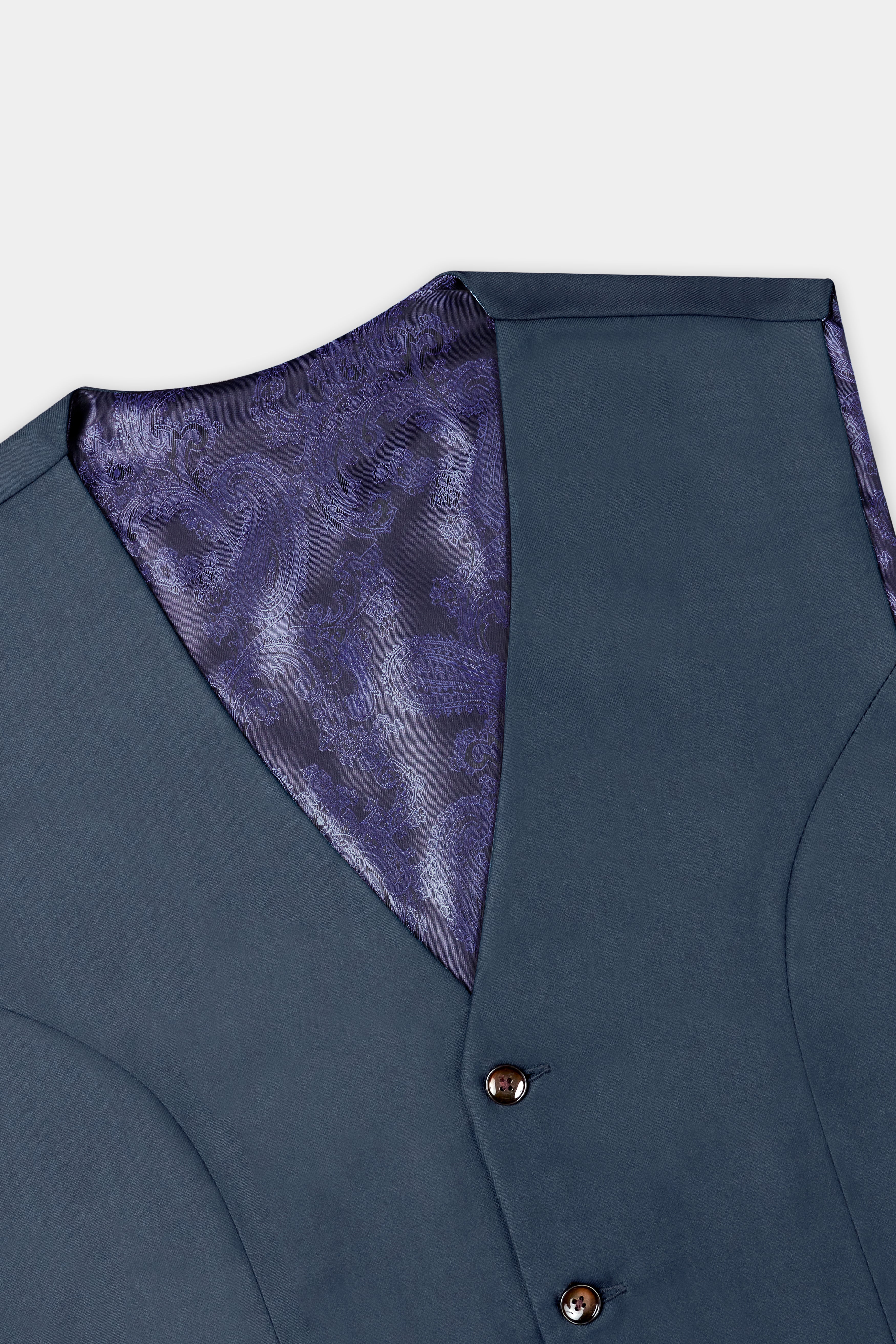 Dark Slate Blue Wool Rich Waistcoat V2733-36, V2733-38, V2733-40, V2733-42, V2733-44, V2733-46, V2733-48, V2733-50, V2733-52, V2733-54, V2733-56, V2733-58, V2733-60