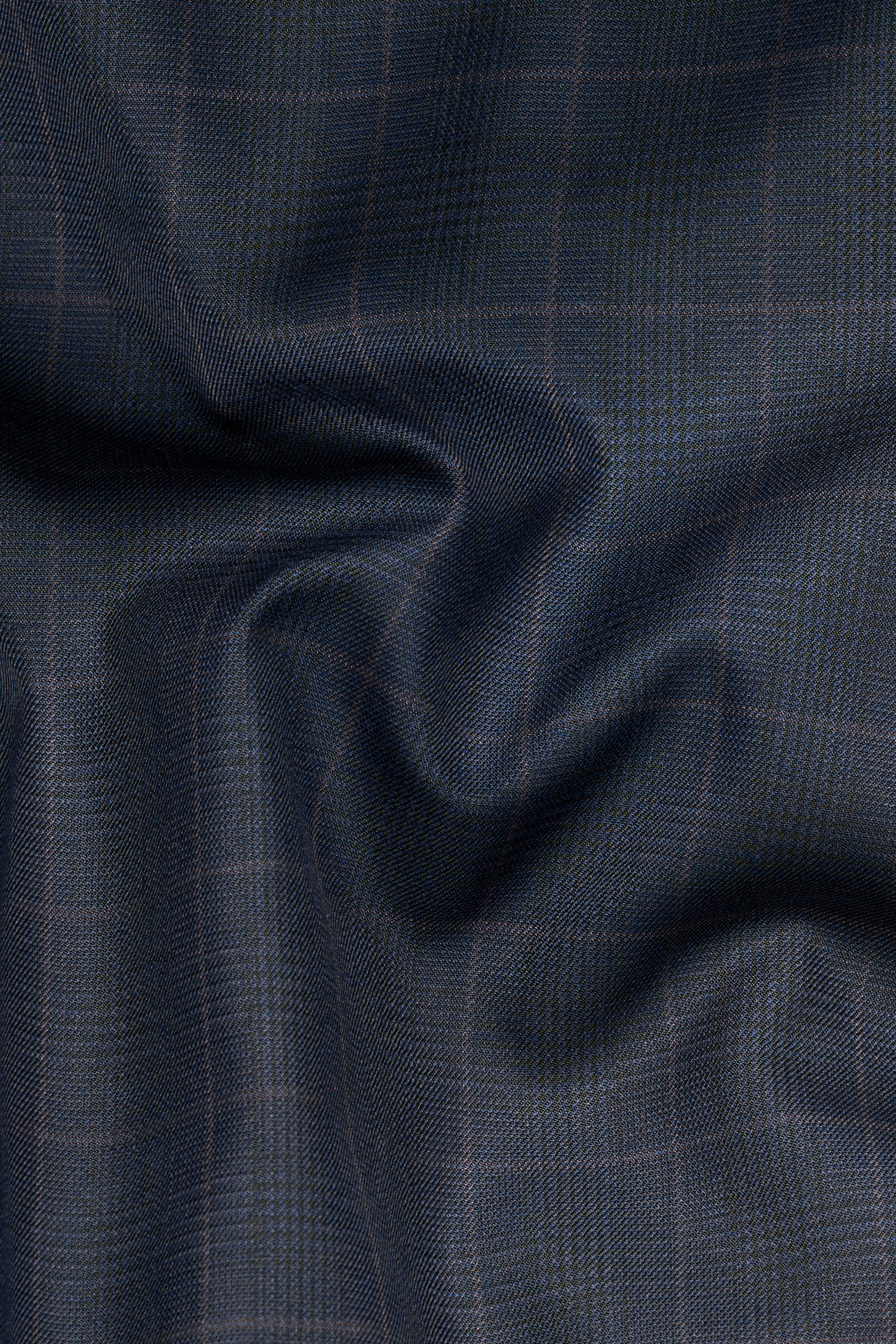 Baltic Blue Checkered Wool Rich Waistcoat V2737-36, V2737-38, V2737-40, V2737-42, V2737-44, V2737-46, V2737-48, V2737-50, V2737-52, V2737-54, V2737-56, V2737-58, V2737-60