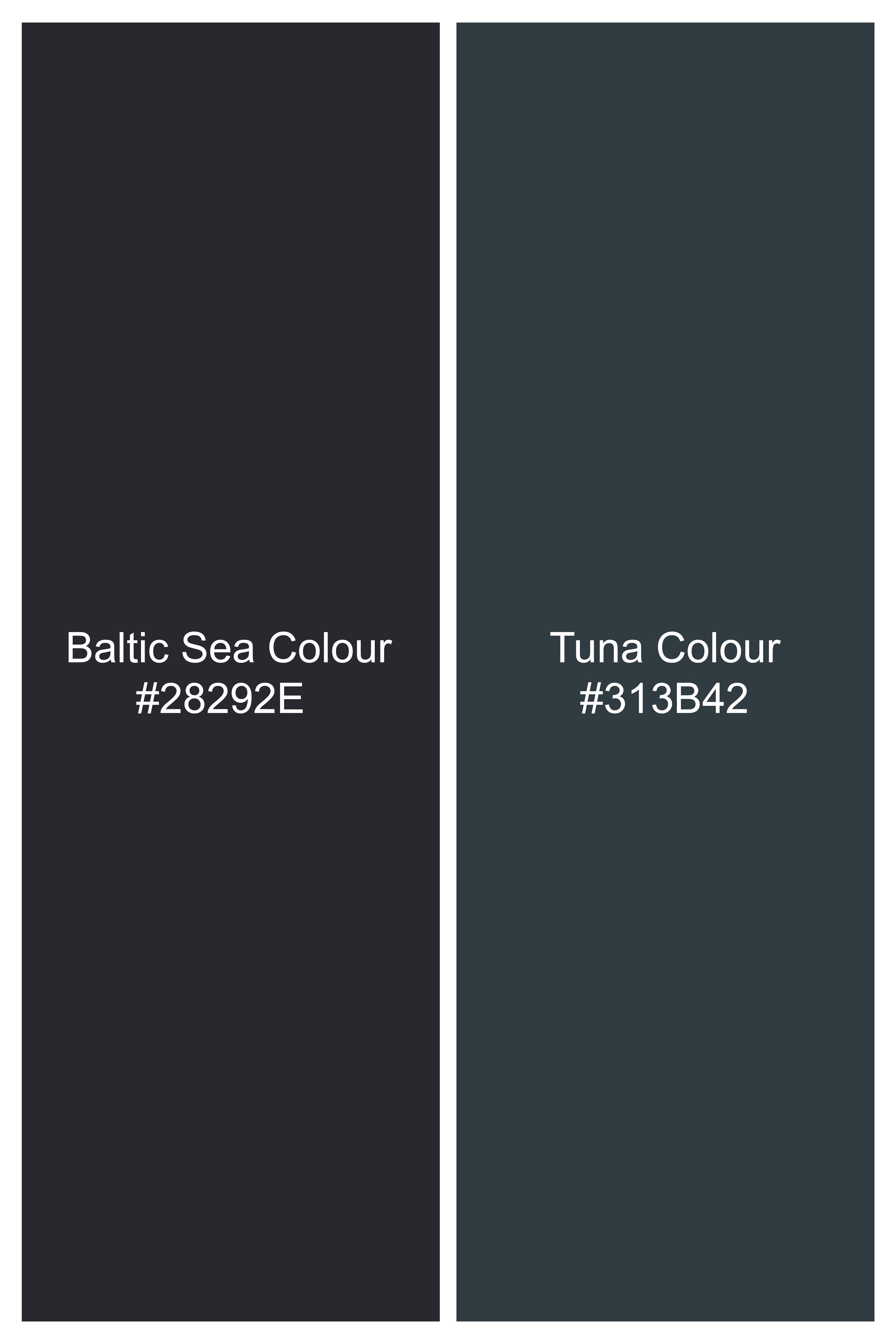 Baltic Sea Blue with Tuna Navy Blue Checkered Wool Rich Waistcoat V2738-36, V2738-38, V2738-40, V2738-42, V2738-44, V2738-46, V2738-48, V2738-50, V2738-52, V2738-54, V2738-56, V2738-58, V2738-60