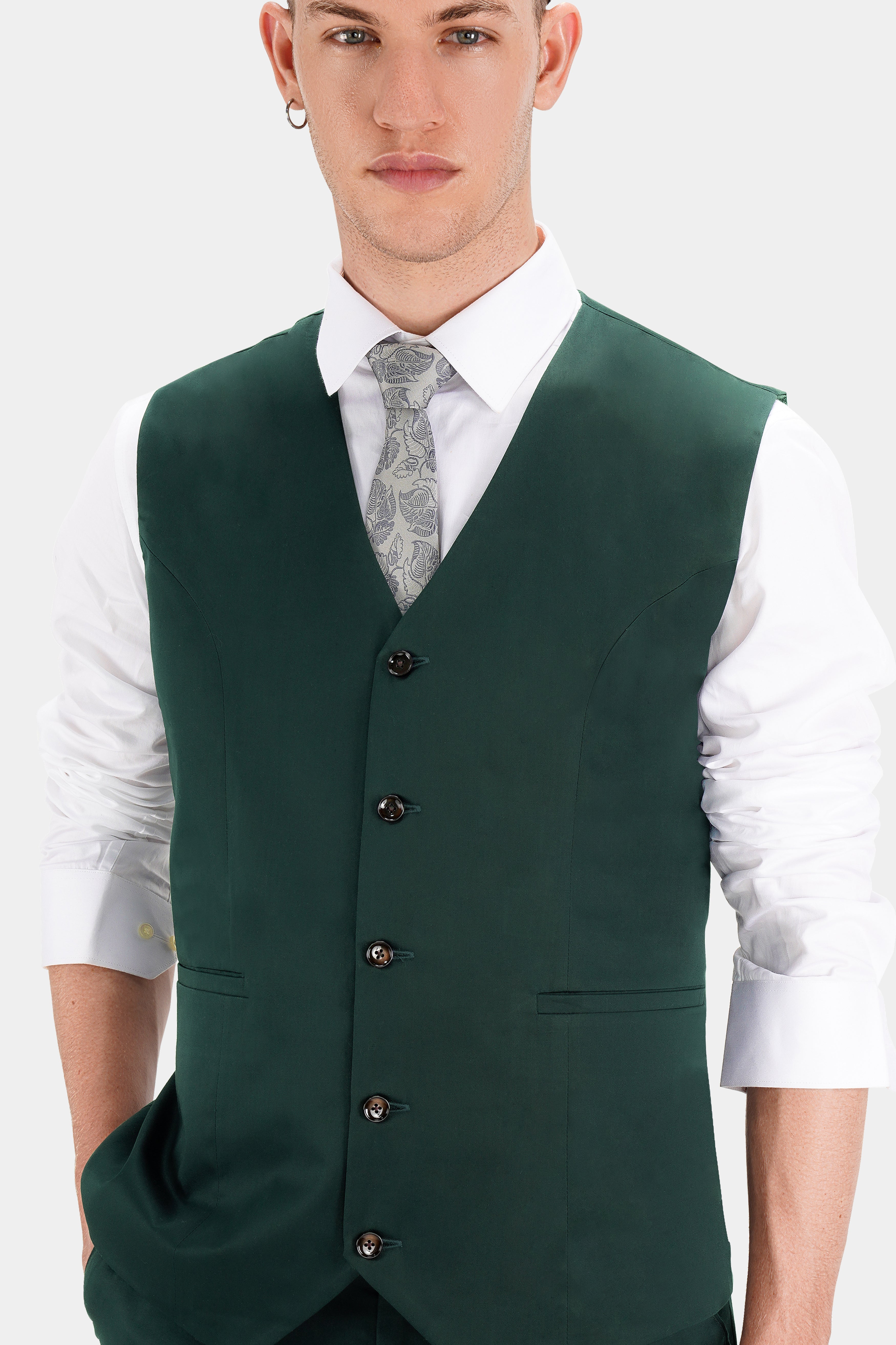 Dark green waistcoat sale