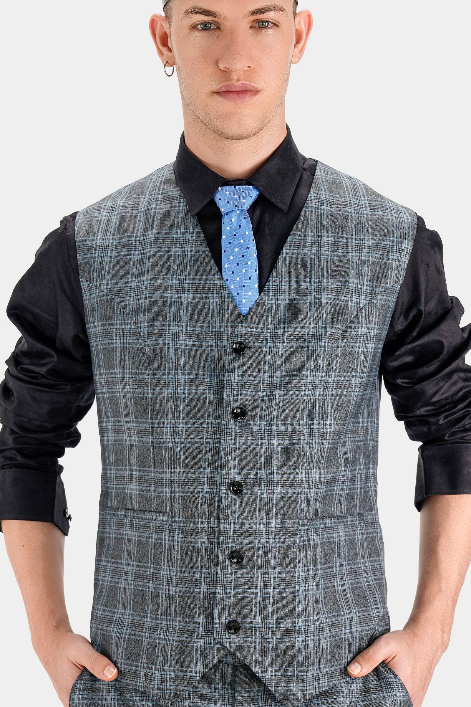 Fais Couture Silk Formal Mens Waist Coat Raees Rumi main image 1