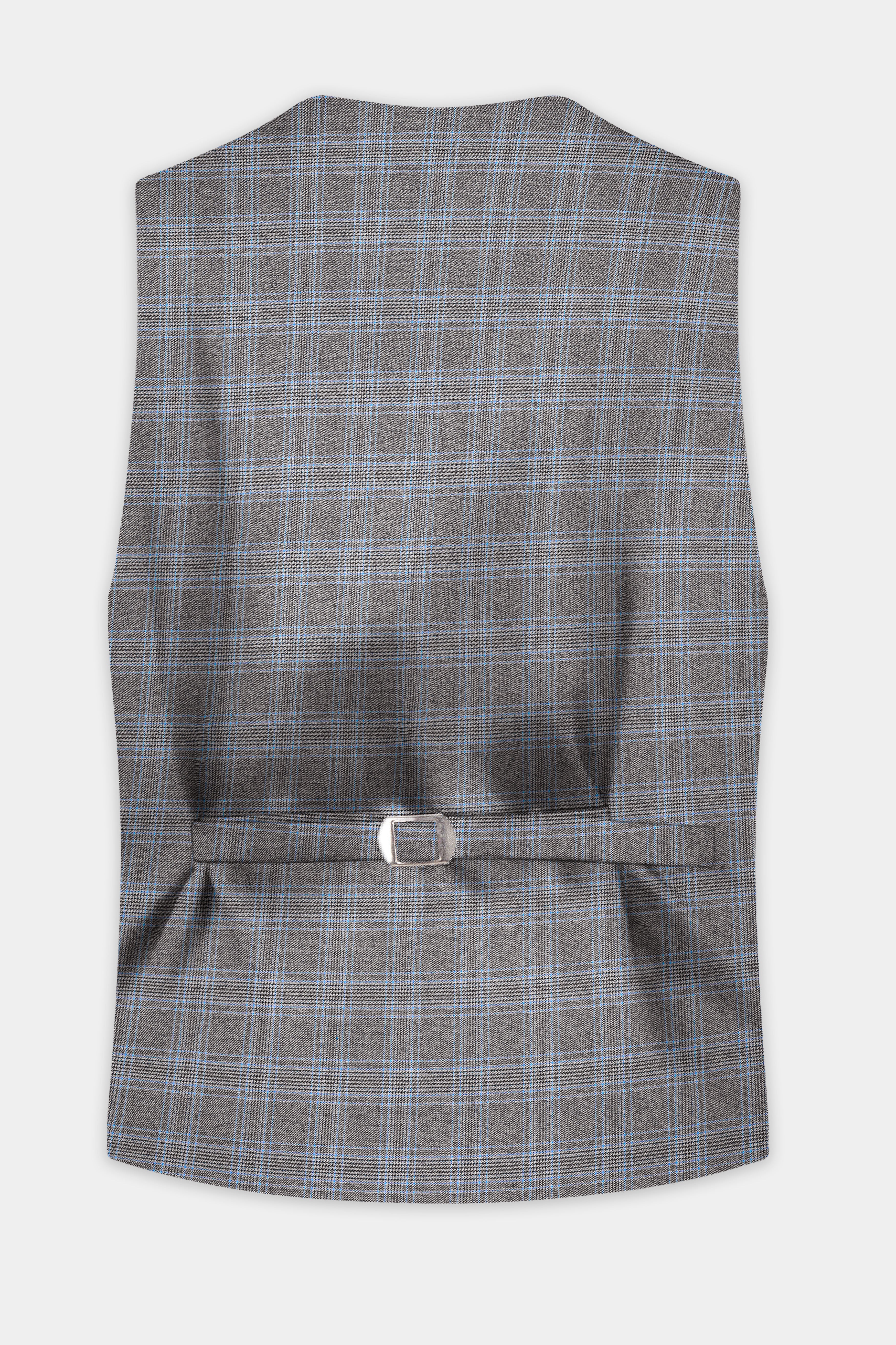 Dorado Brown with Casper Gray Plaid Wool Rich Waistcoat