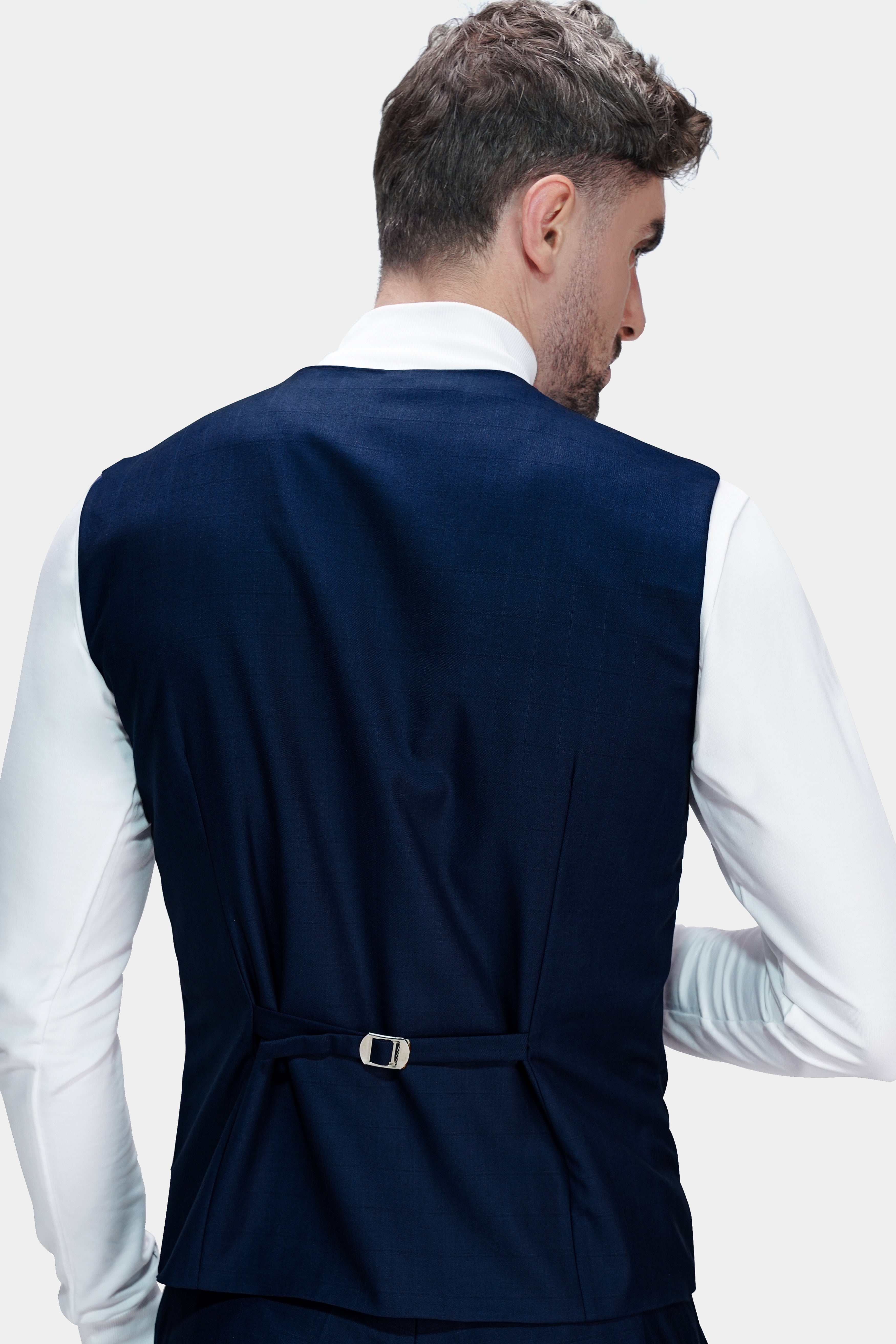 Tuna Blue Wool Rich Waistcoat V2762-36, V2762-38, V2762-40, V2762-42, V2762-44, V2762-46, V2762-48, V2762-50, V2762-52, V2762-54, V2762-56, V2762-58, V2762-60