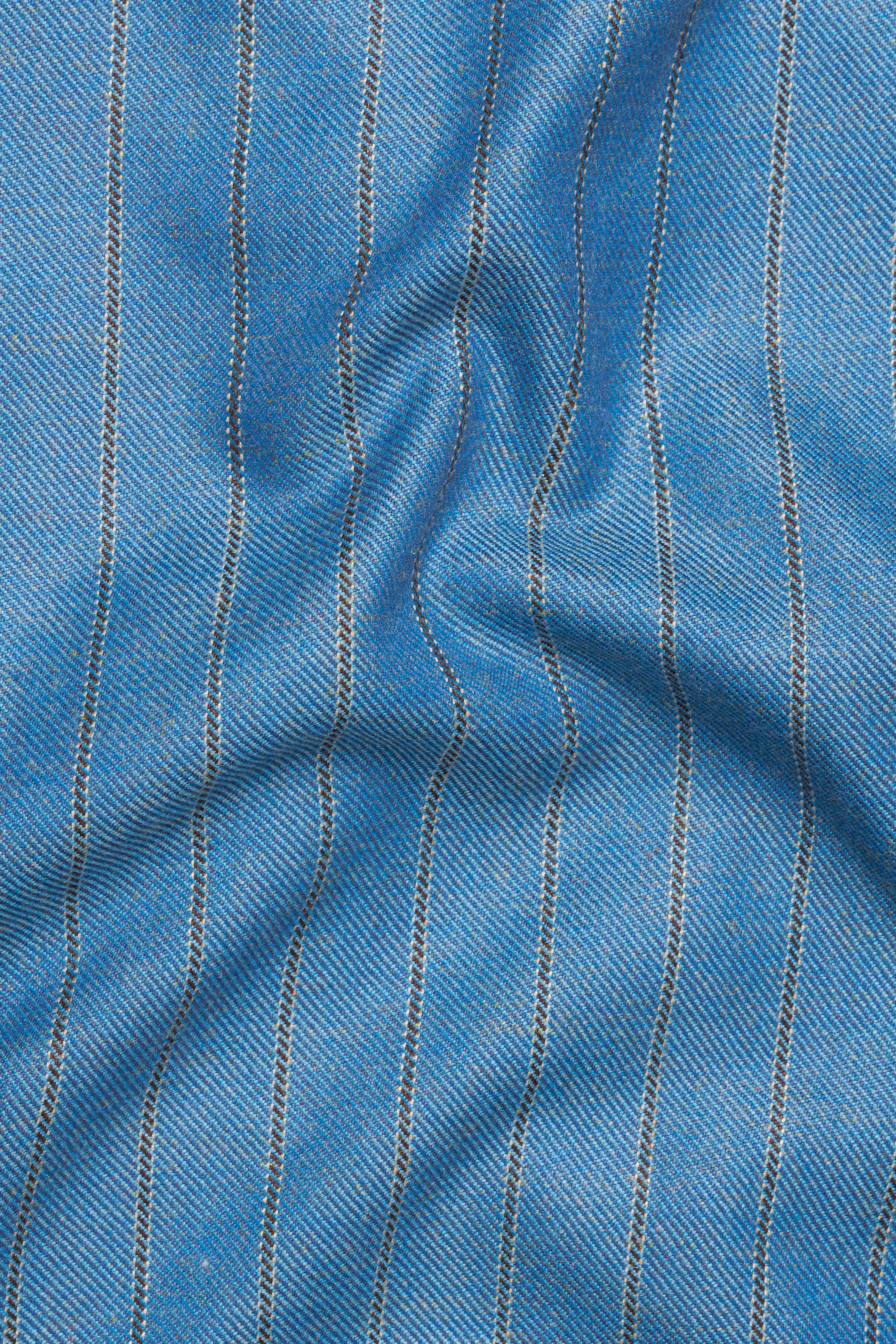 Wedgewood Blue Subtle Striped Tweed Waistcoat V2766-36, V2766-38, V2766-40, V2766-42, V2766-44, V2766-46, V2766-48, V2766-50, V2766-52, V2766-54, V2766-56, V2766-58, V2766-60