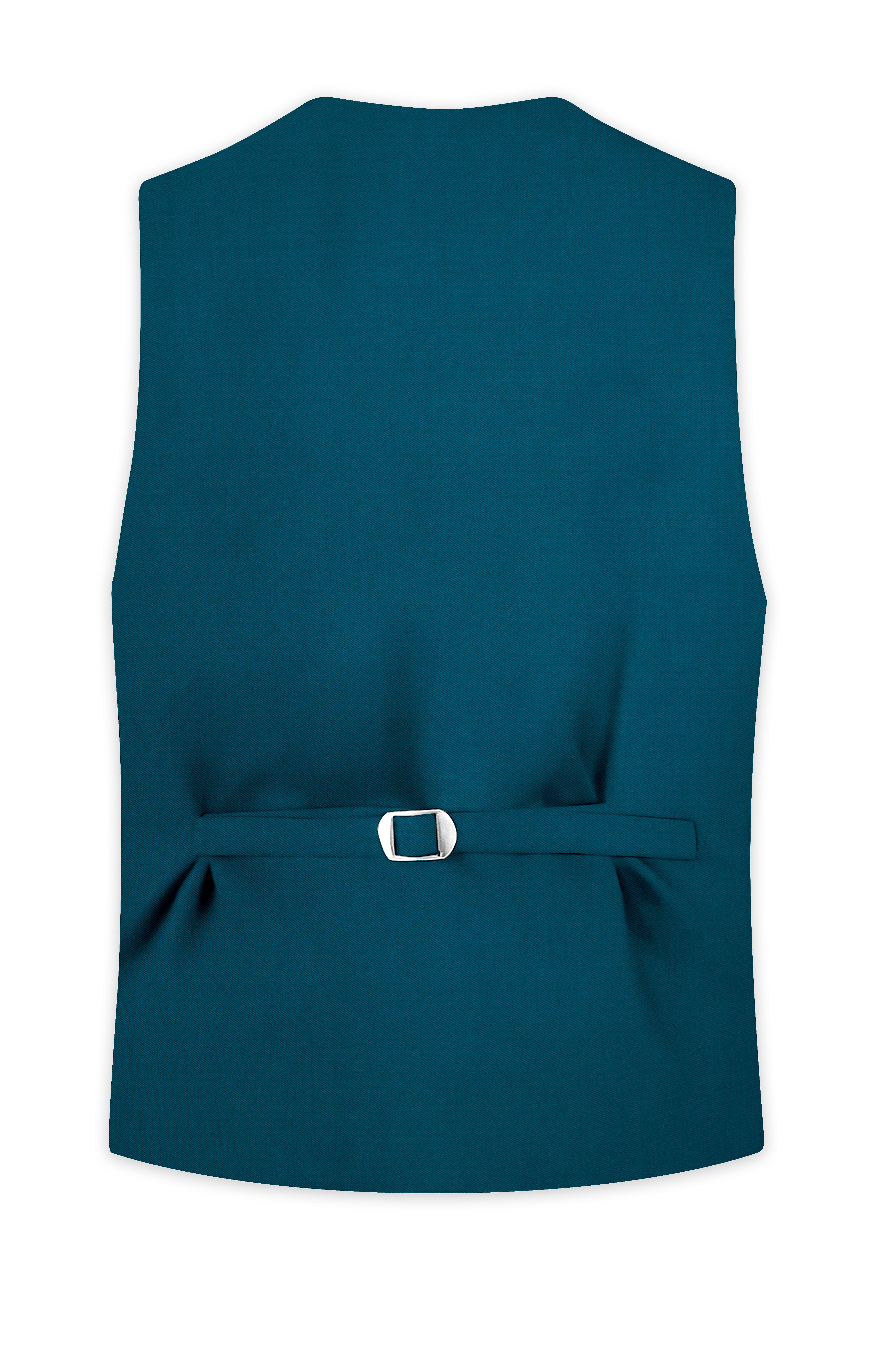 Dell Blue Wool Rich Waistcoat