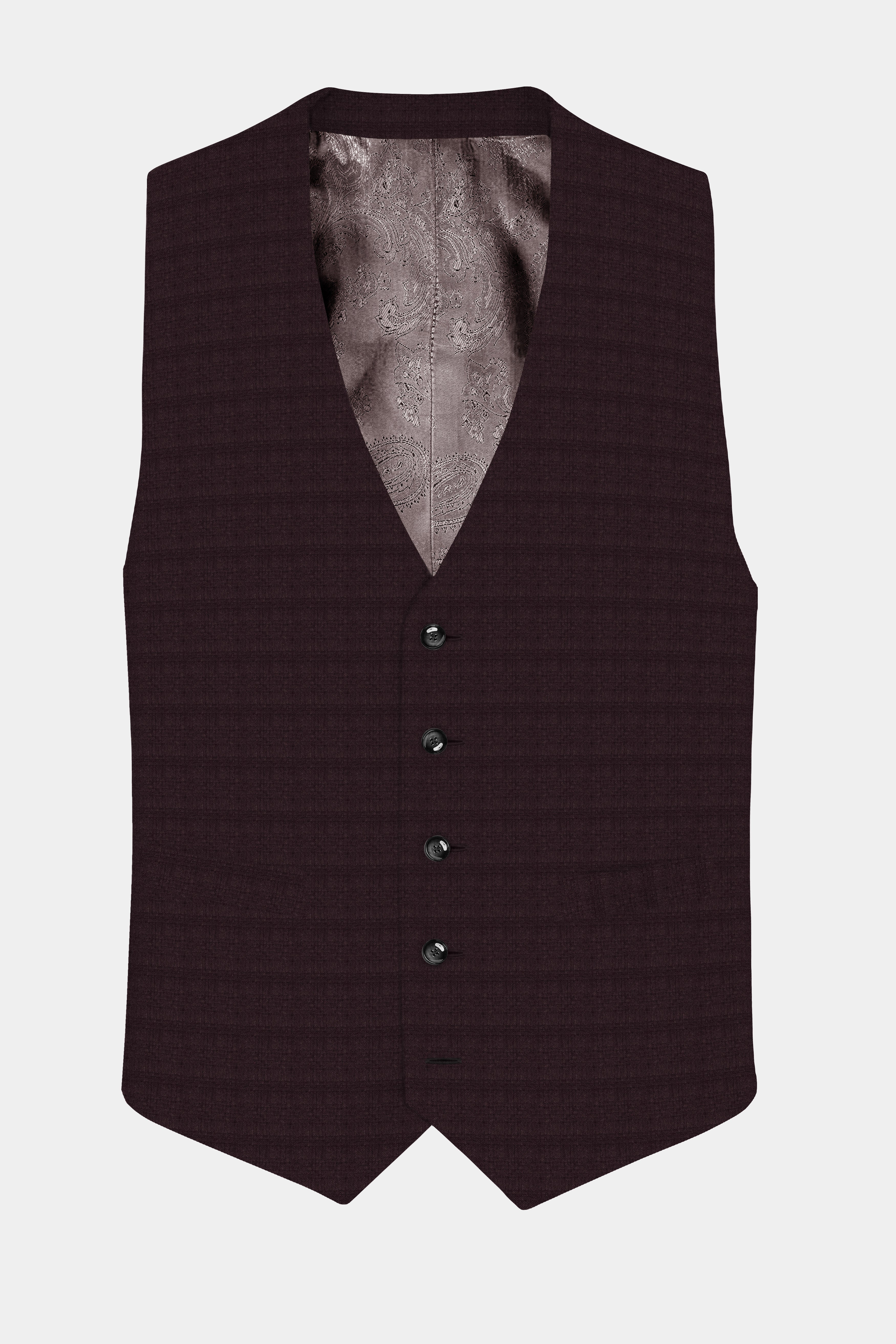 Plum Purple Wool Rich Waistcoat