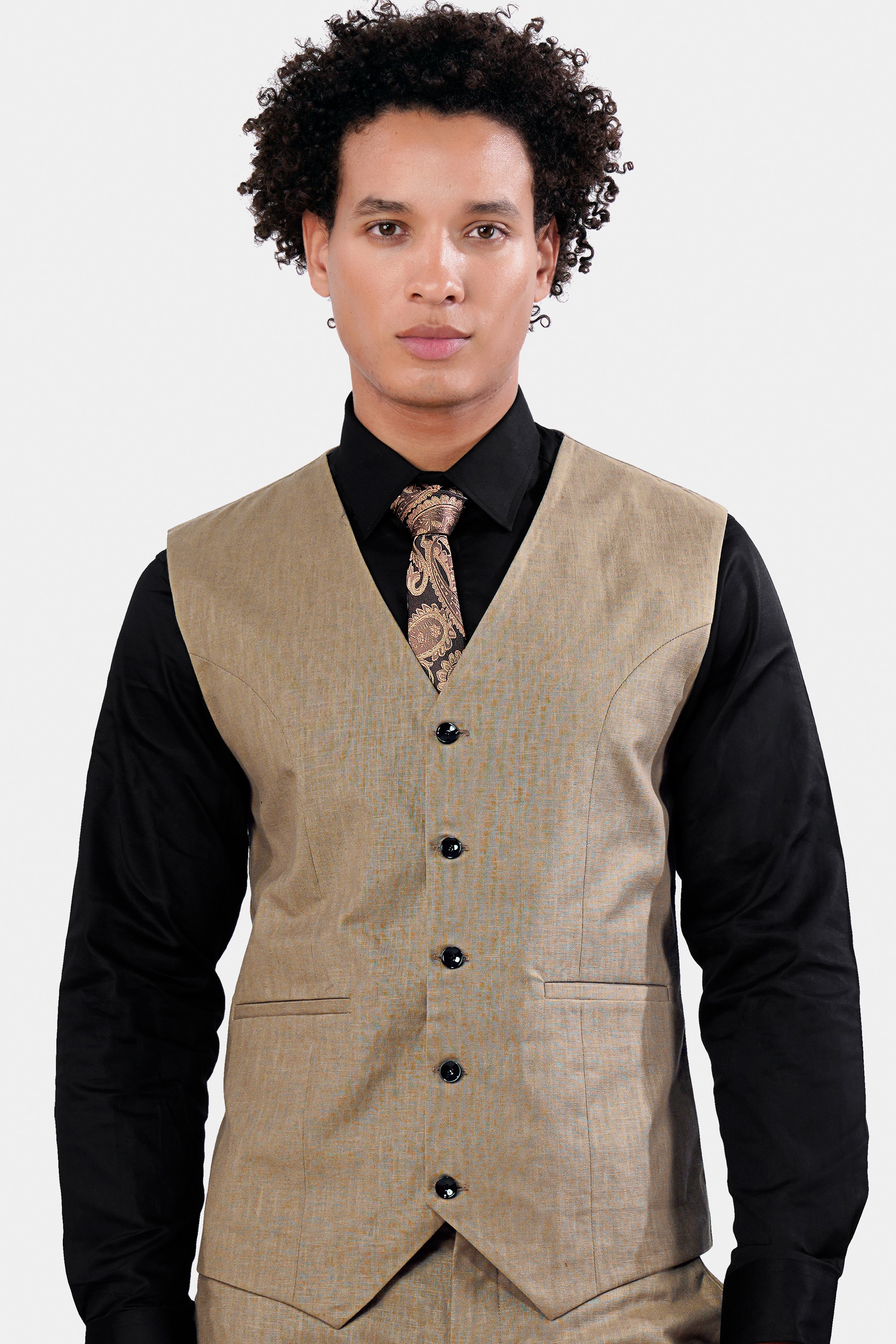 Sandrift Brown Luxurious Linen Sports Waistcoat V2926-36, V2926-38, V2926-40, V2926-42, V2926-44, V2926-46, V2926-48, V2926-50, V2926-26, V2926-54, V2926-56, V2926-58, V2926-60