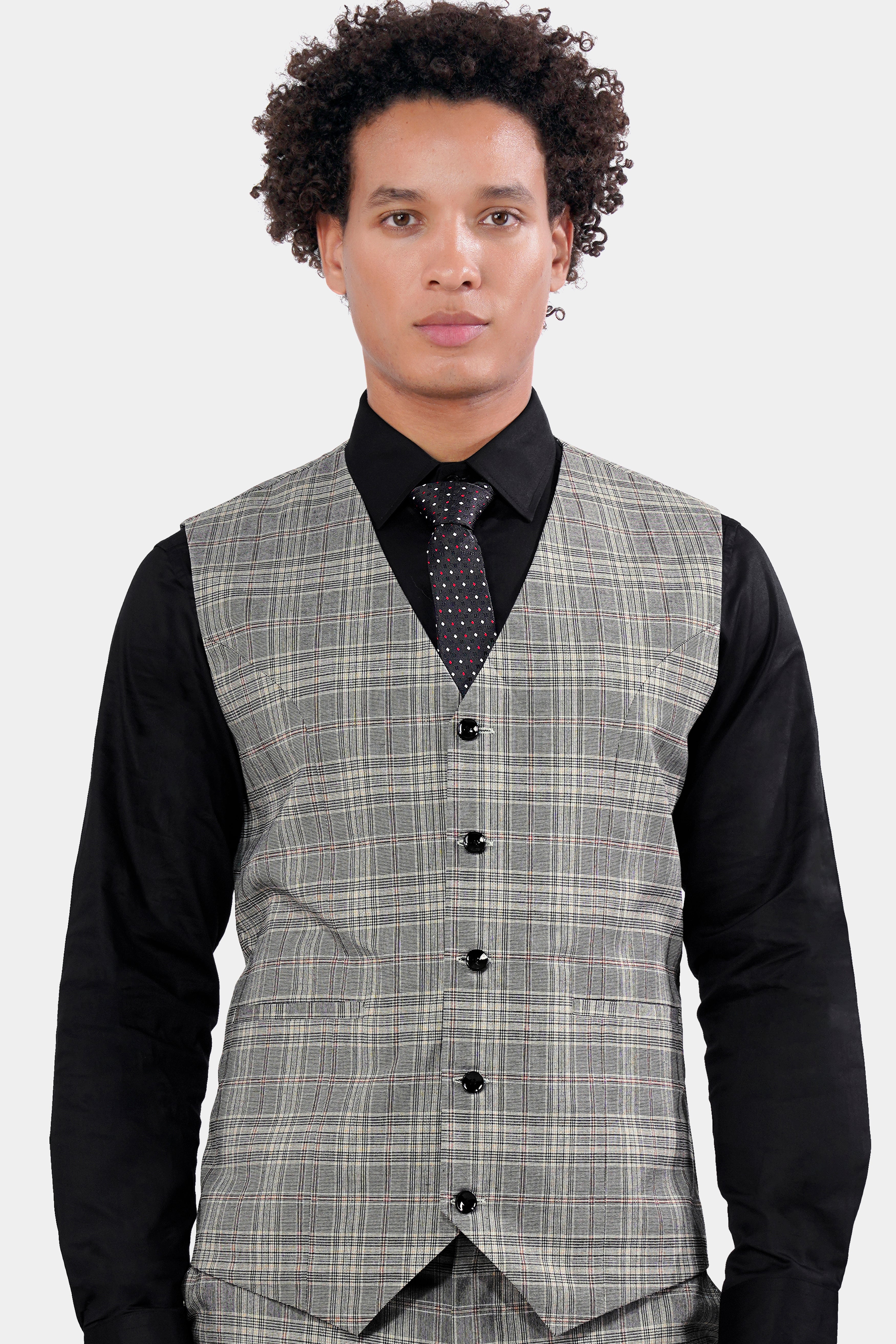 Mens hot sale plaid waistcoat