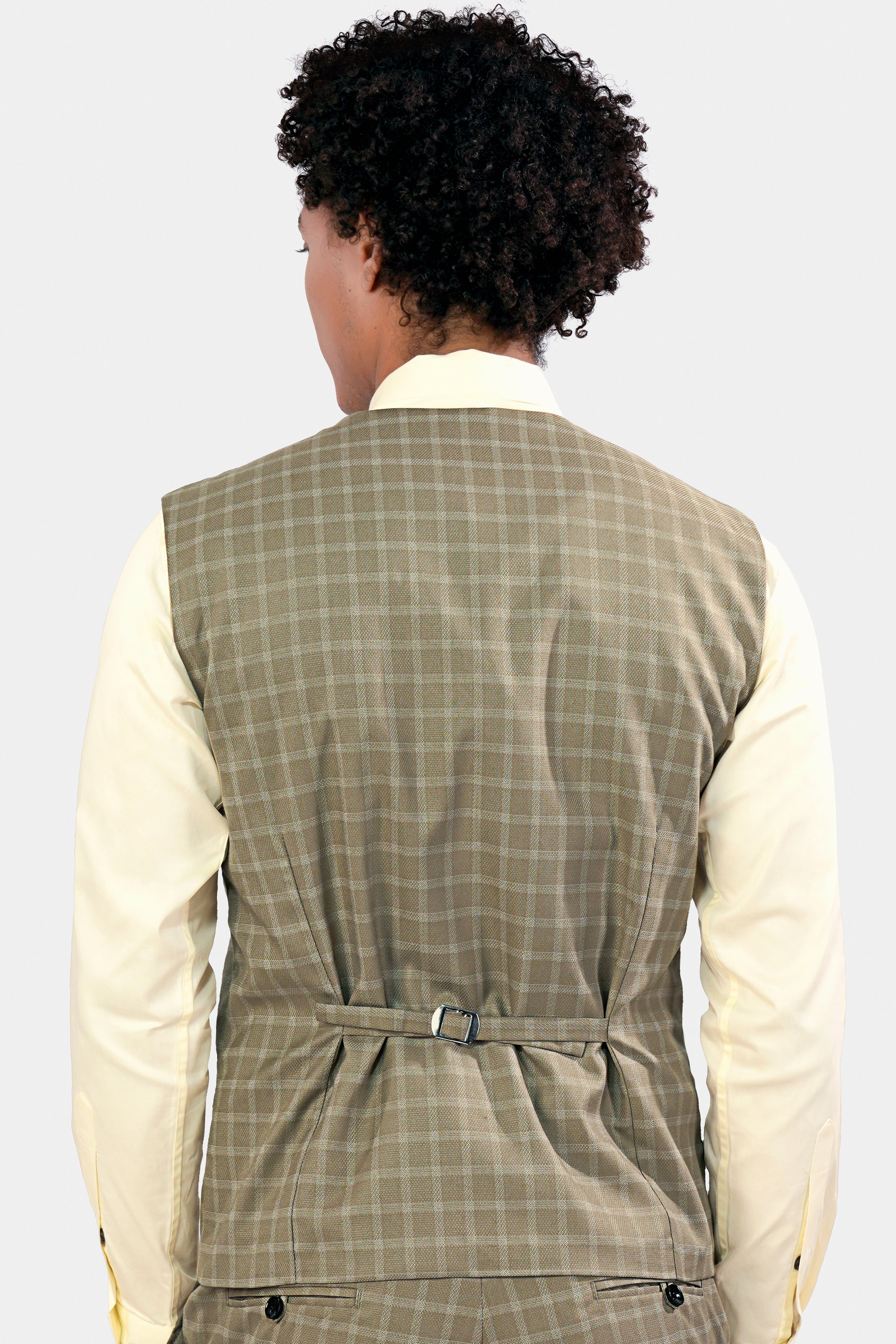 Sandrift Brown Checkered Wool Rich Waistcoat V2931-36, V2931-38, V2931-40, V2931-42, V2931-44, V2931-46, V2931-48, V2931-50, V2931-31, V2931-54, V2931-56, V2931-58, V2931-60