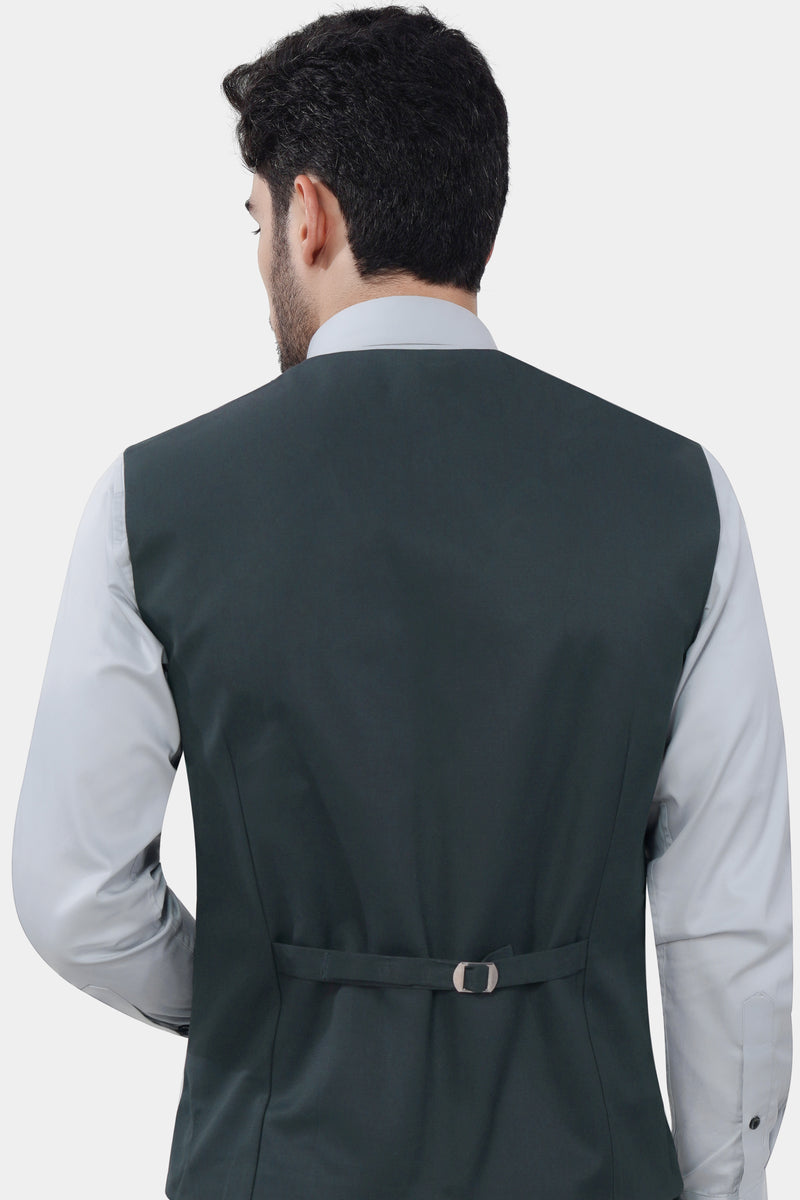 Gunmetal Gray Premium Cotton Waistcoat