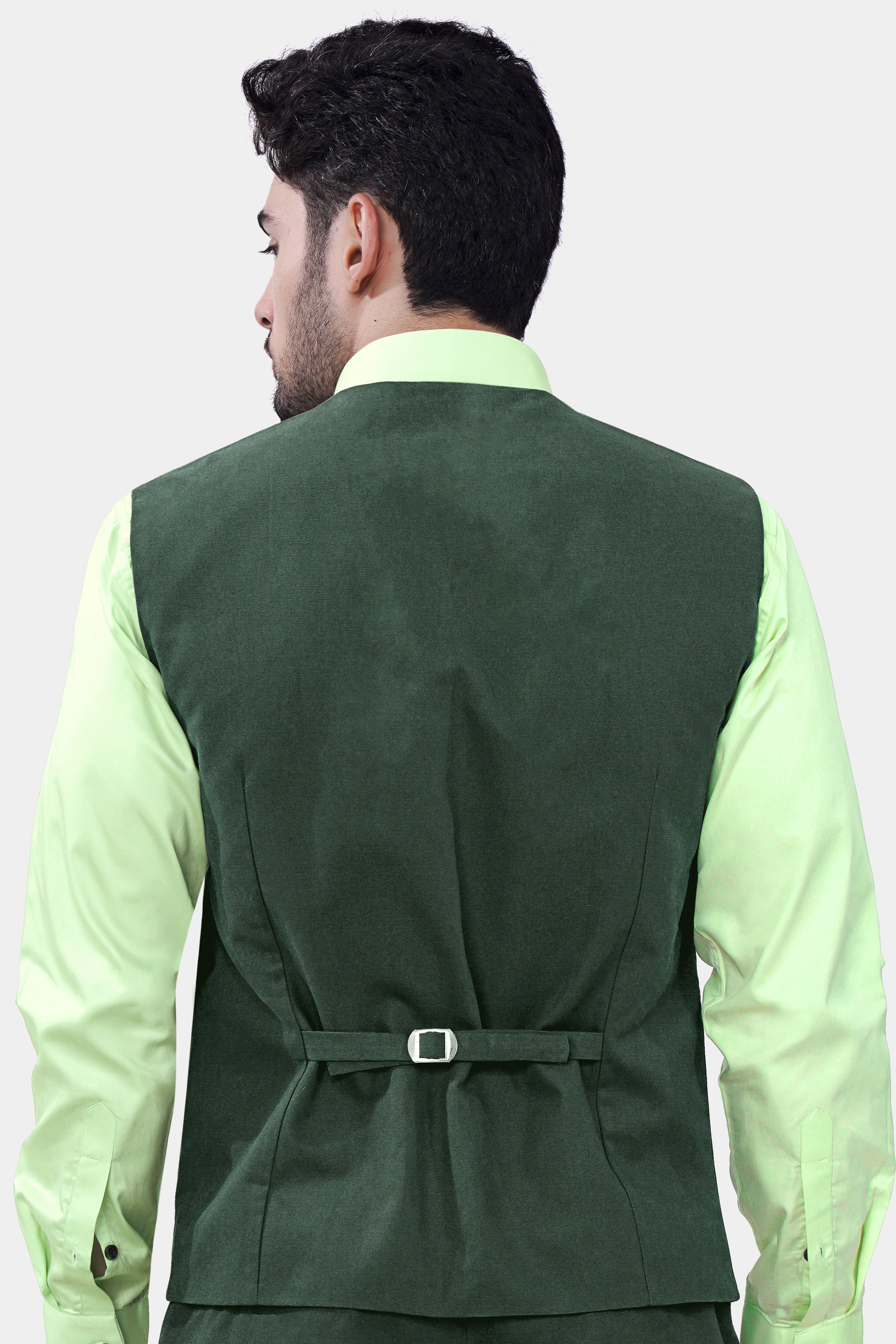 Fern Green Premium Cotton Waistcoat V2970-36, V2970-38, V2970-40, V2970-42, V2970-44, V2970-46, V2970-48, V2970-50, V2970-70, V2970-54, V2970-56, V2970-58, V2970-60