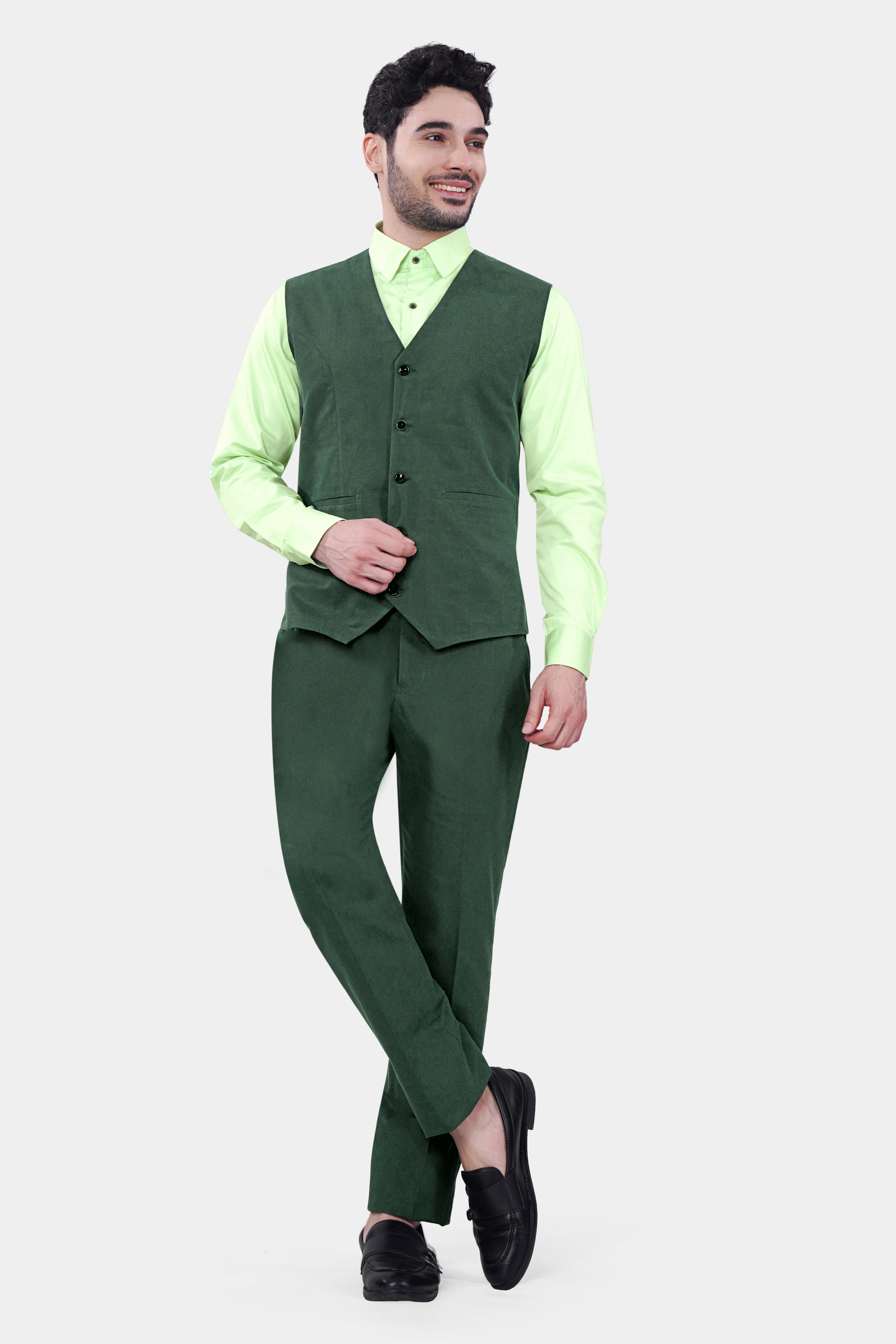 Green 2024 waistcoat cheap