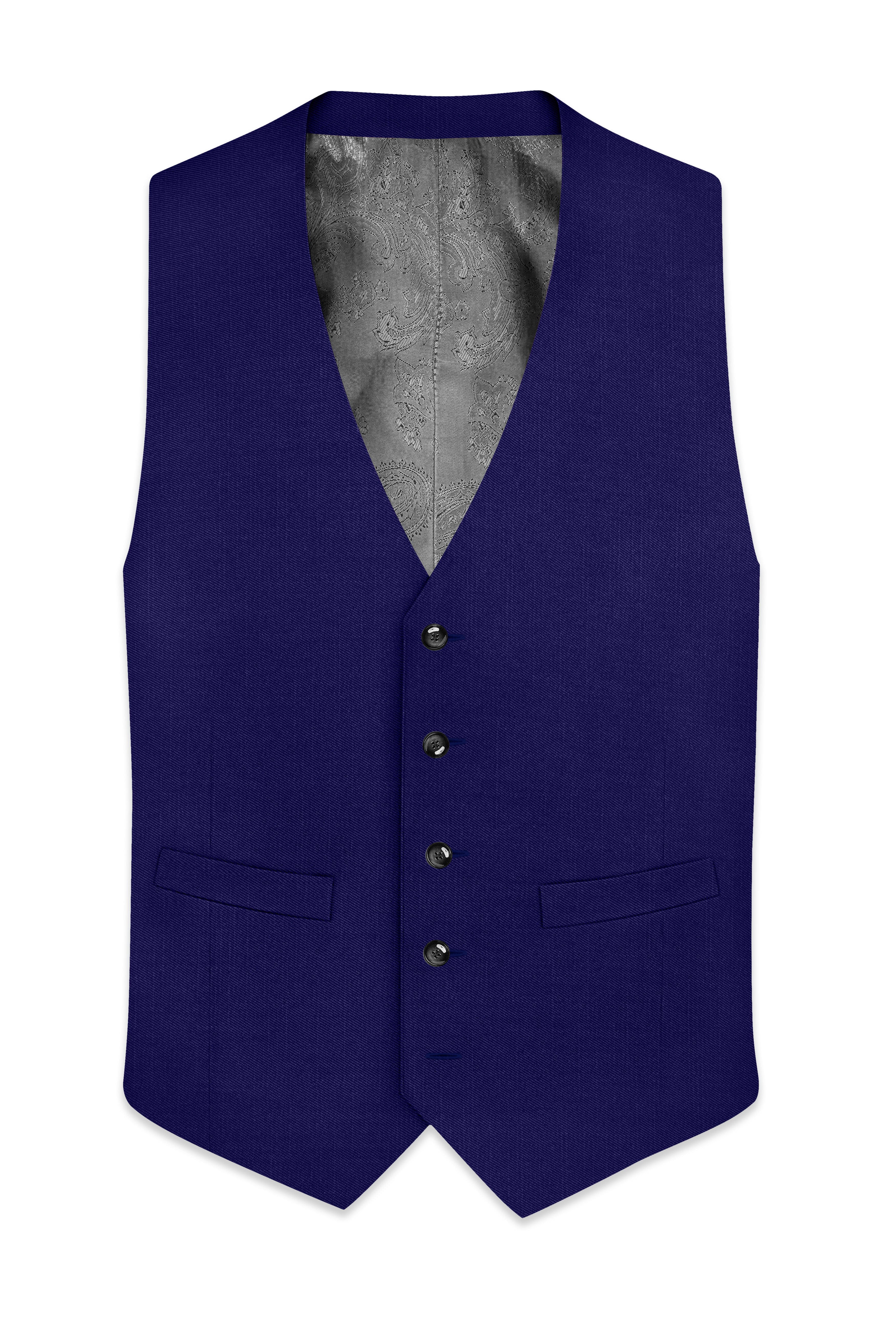 Admiral Blue Wool Rich Waistcoat