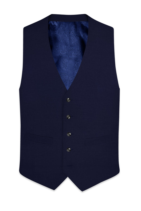 Cloud Burst Blue Wool Rich Waistcoat