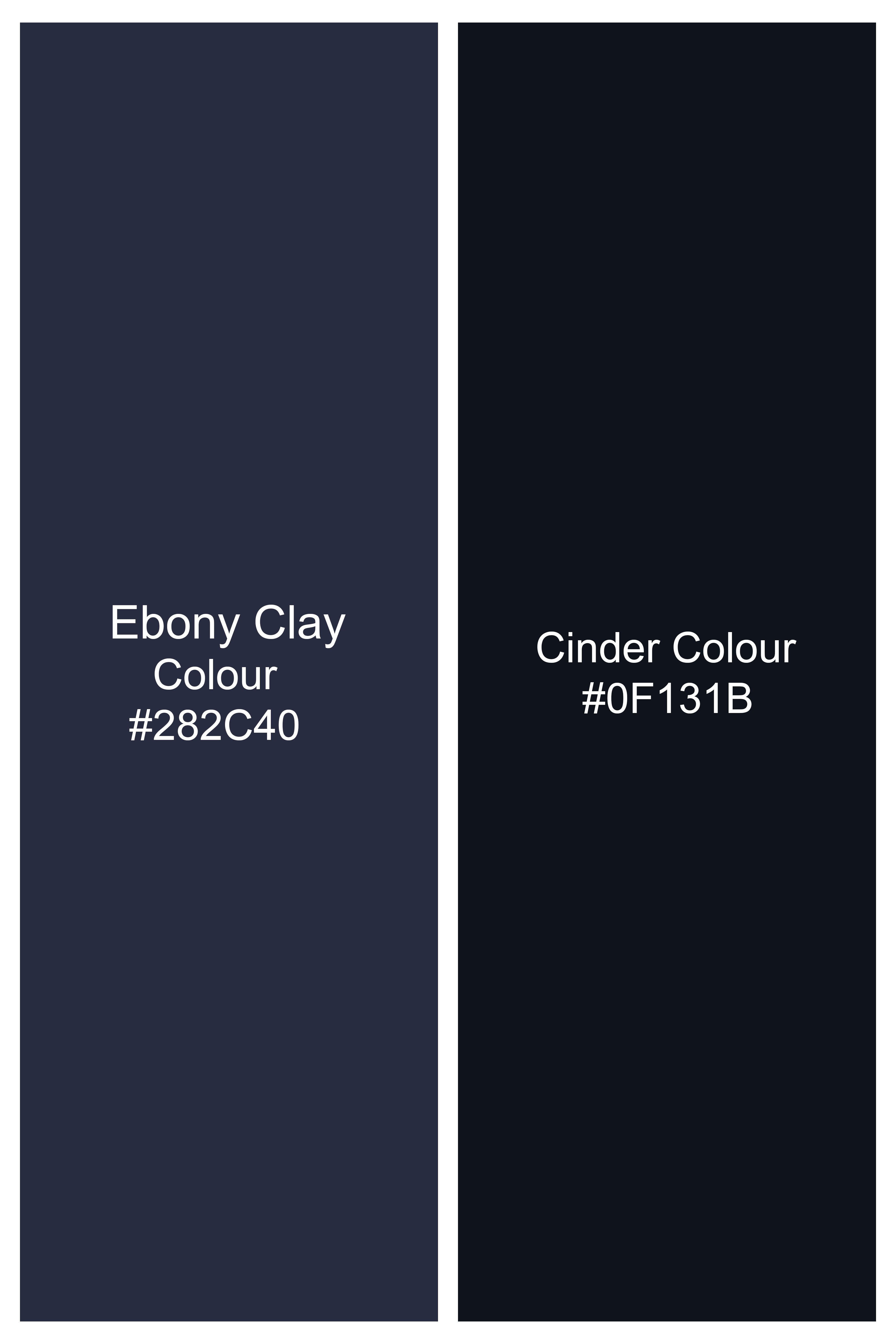 Ebony Clay Blue Windowpane Tweed Waistcoat