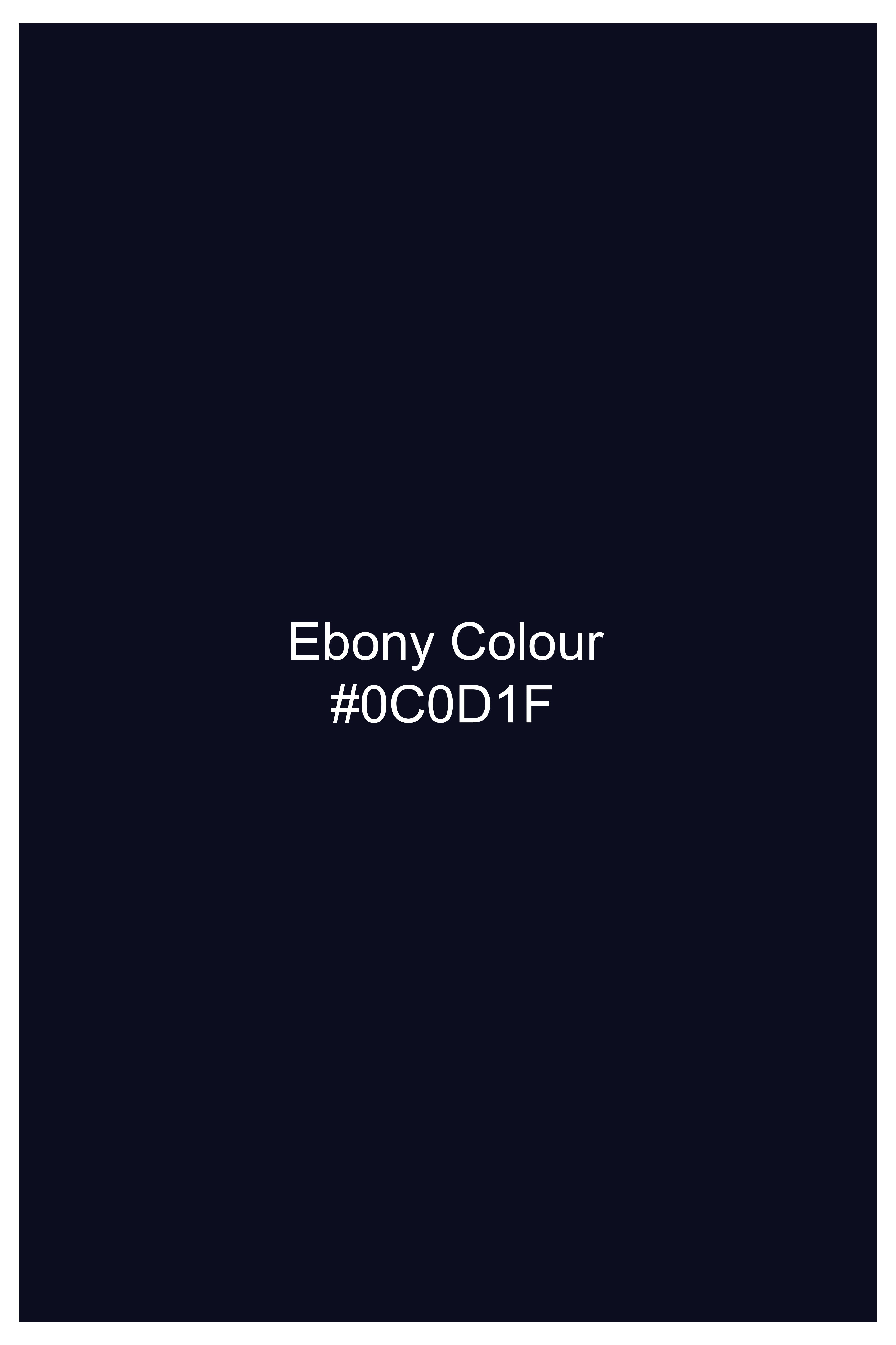 Ebony Blue Wool Rich Waistcoat
