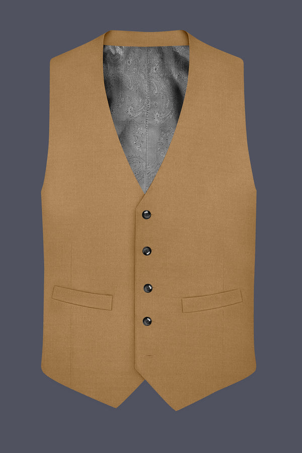 Twine Beige Wool Rich Waistcoat