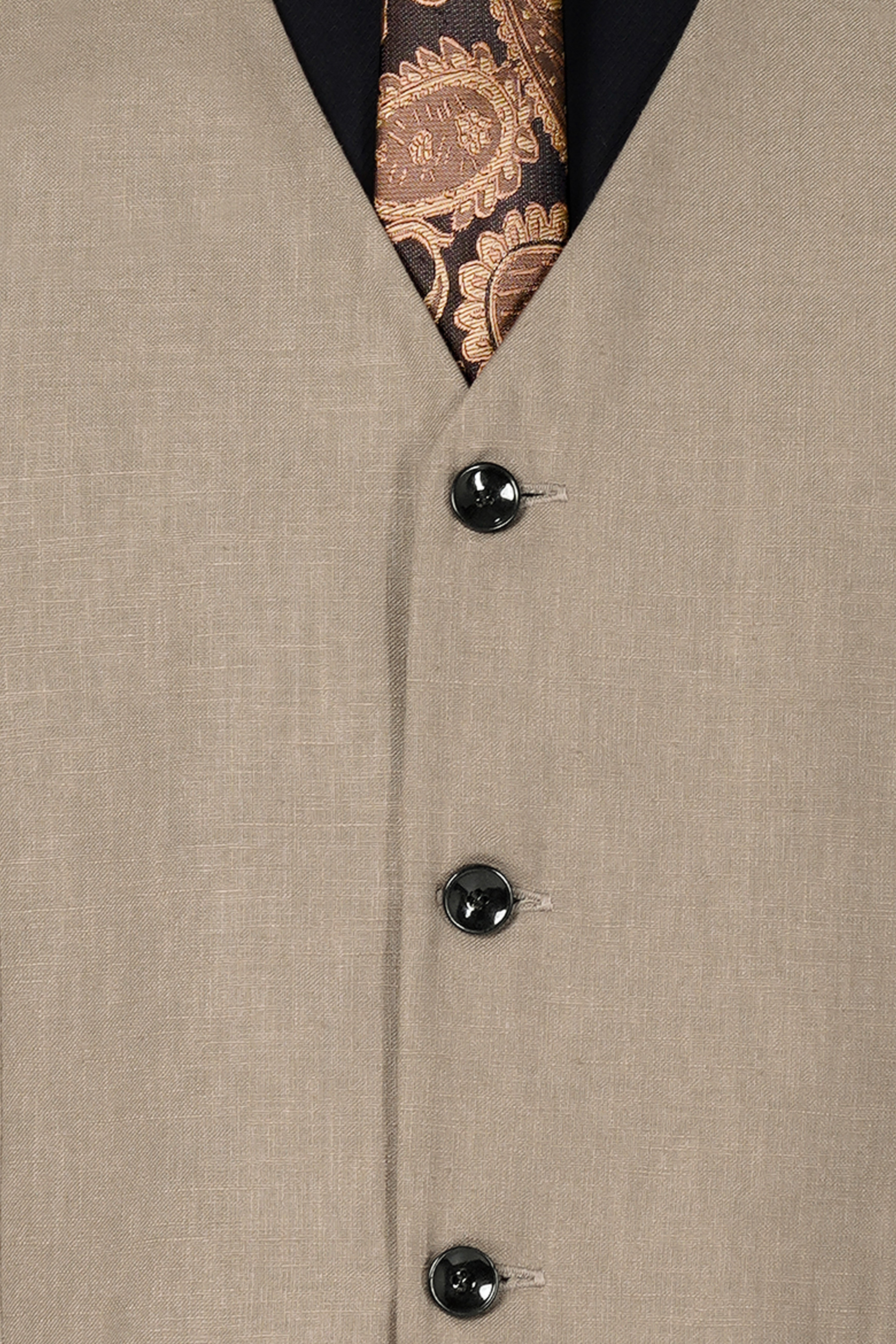 Oyster Brown Luxurious Linen Waistcoat