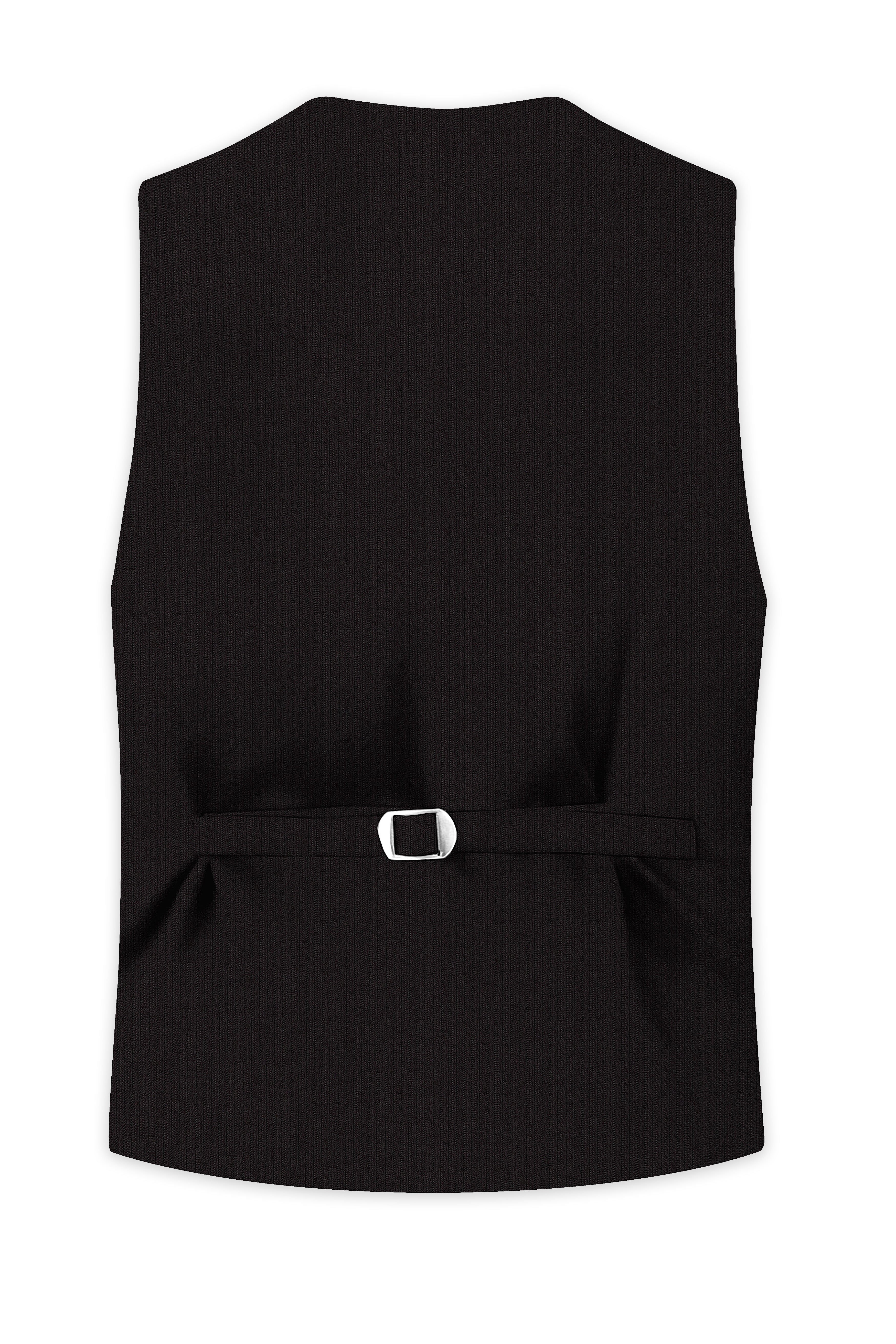 Iridium Gray Hand Stitched Lapels Wool Rich Waistcoat
