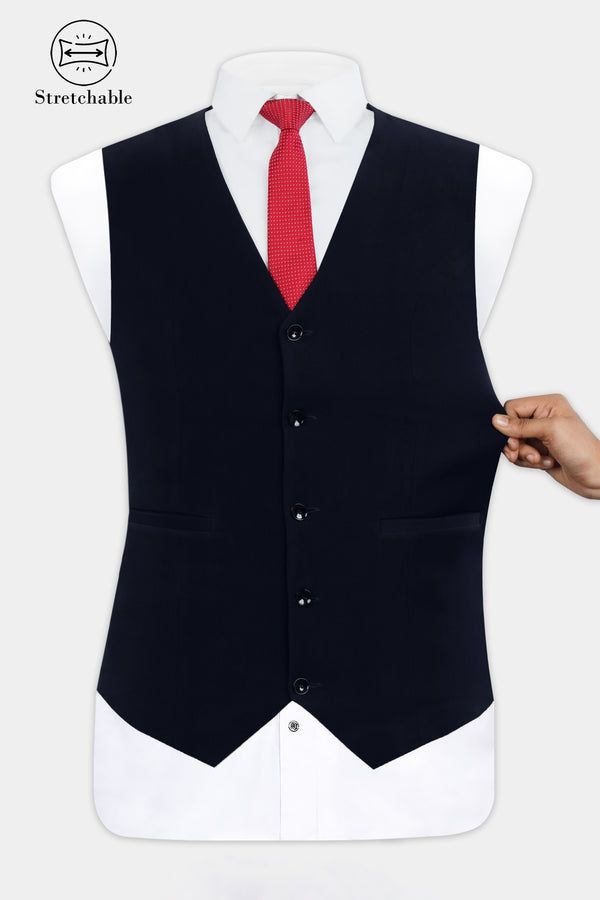 Korean Blue (The Best Blue We have) Wool Rich Stretchable Traveler Waistcoat V3267-36, V3267-38, V3267-40, V3267-42, V3267-44, V3267-46, V3267-48, V3267-50, V3267-52, V3267-54, V3267-56, V3267-58, V3267-60