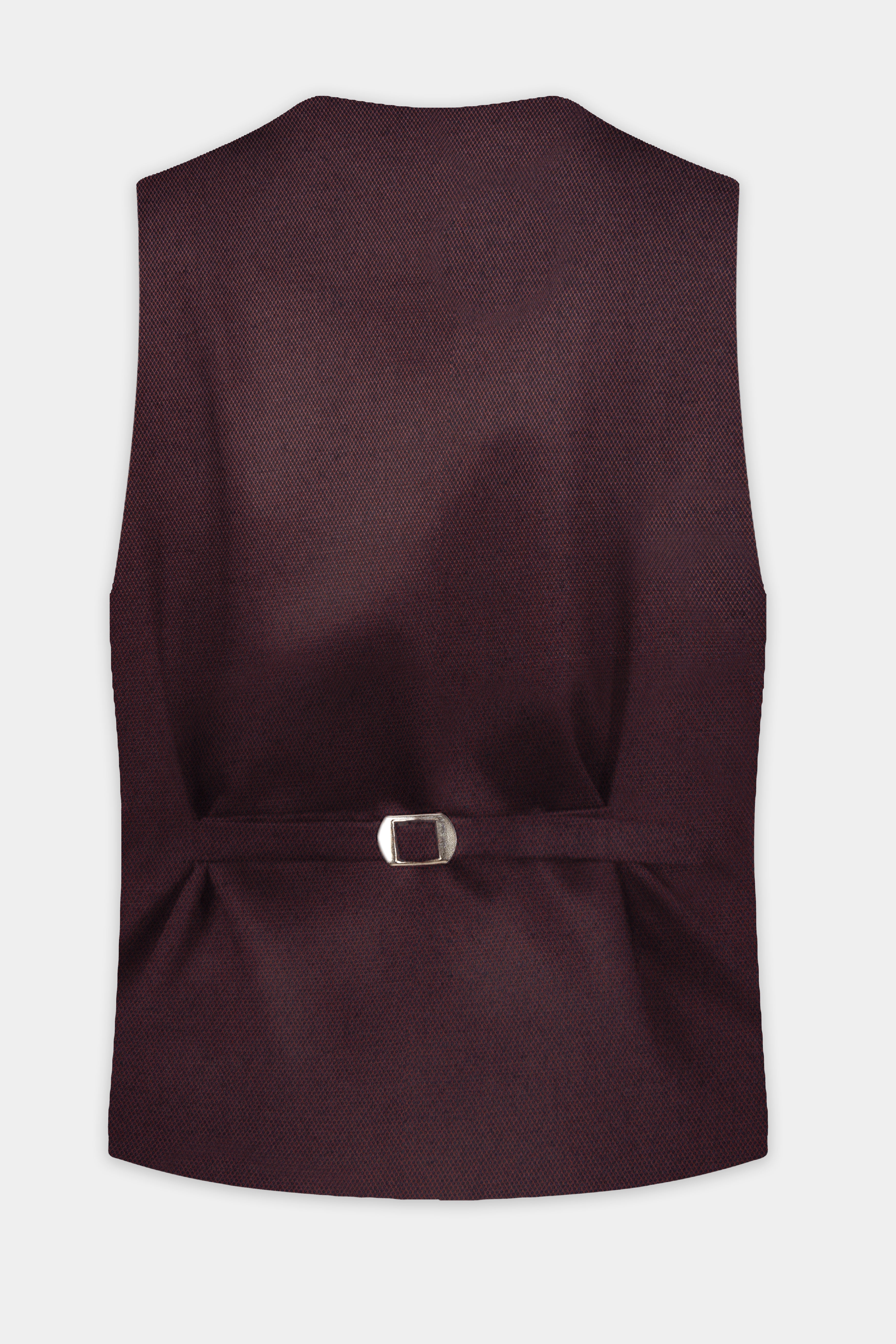 Heath Maroon Wool Rich Waistcoat