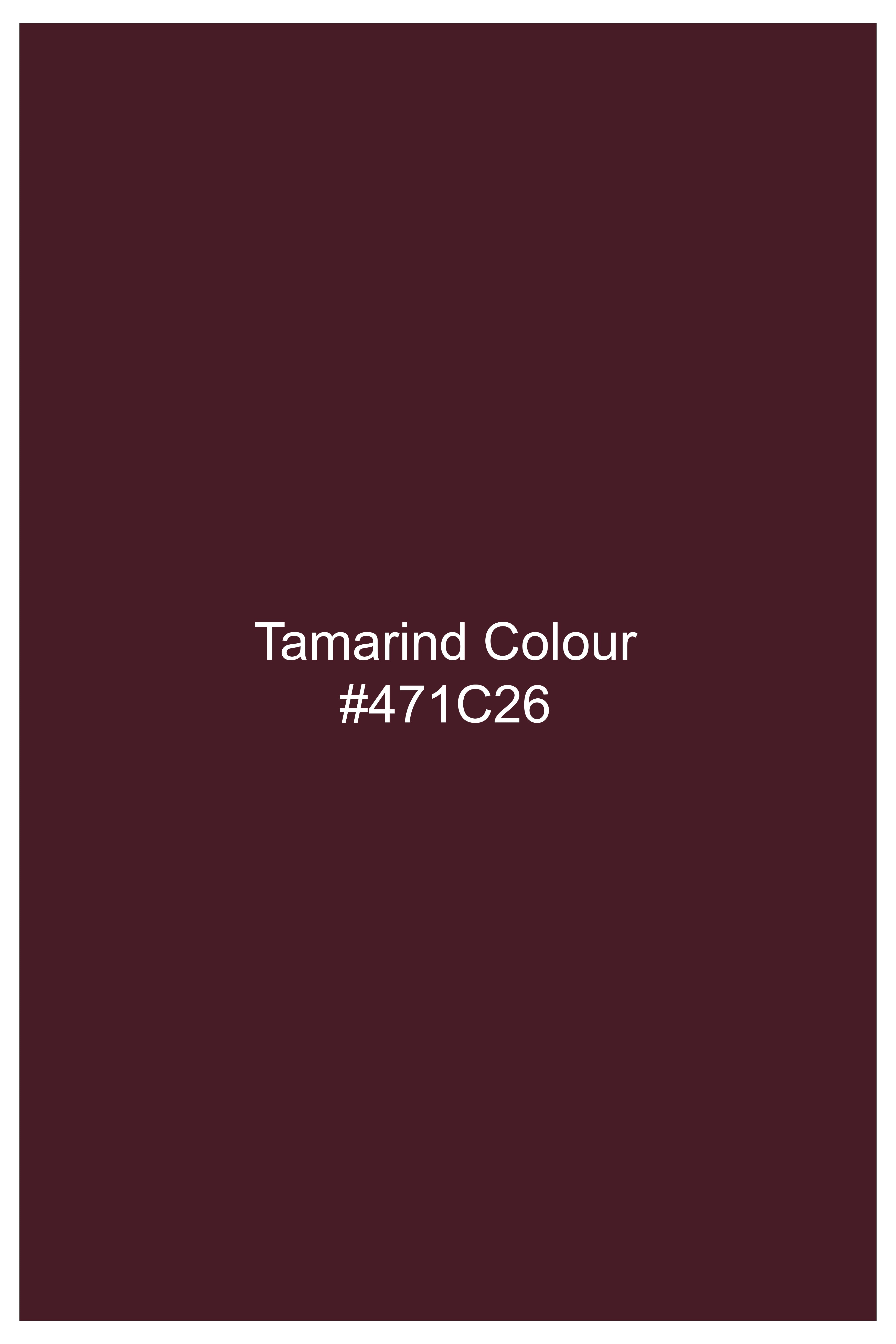 Tamarind Maroon Wool Blend Waistcoat