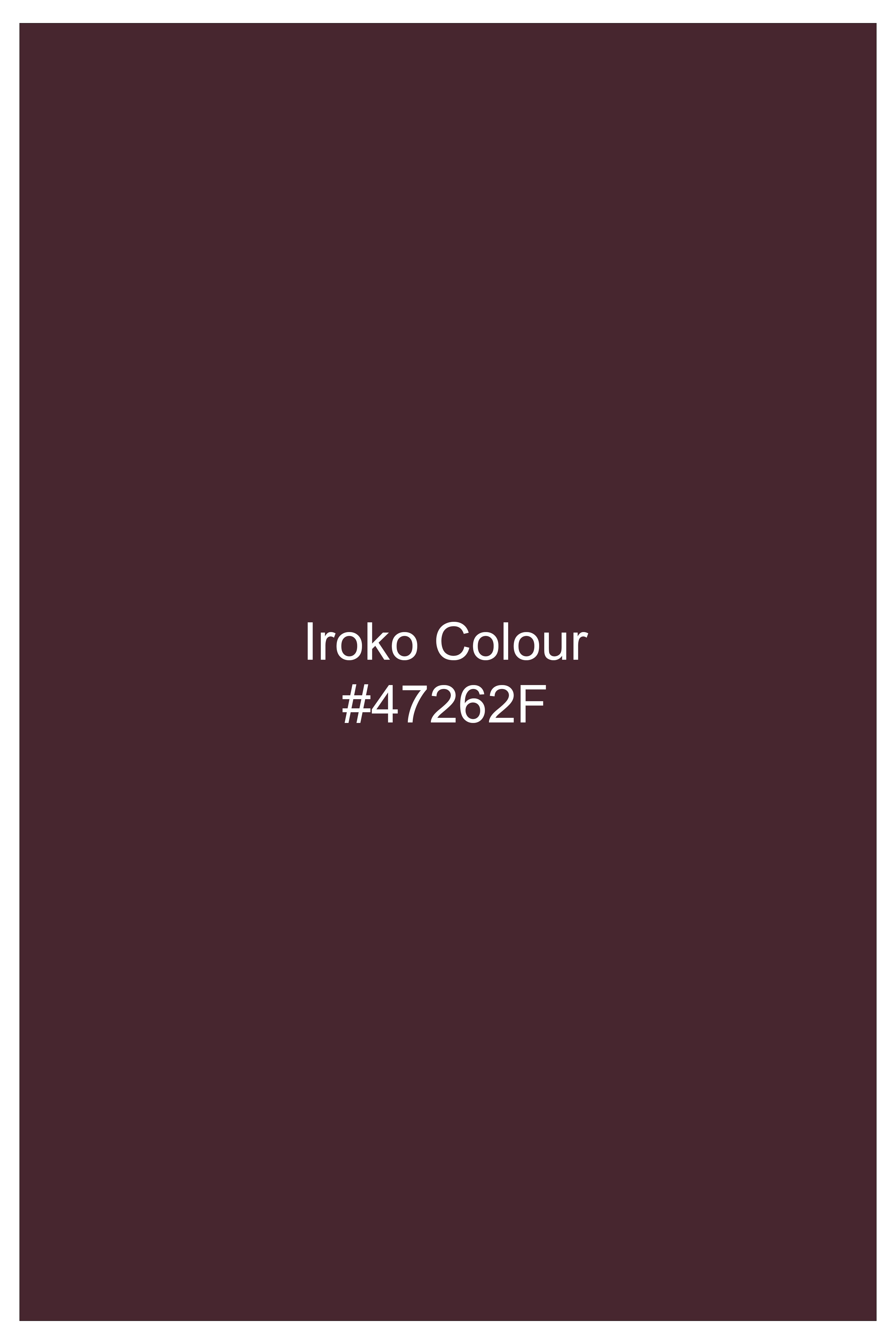 Iroko maroon Windowpane Wool Rich Waistcoat