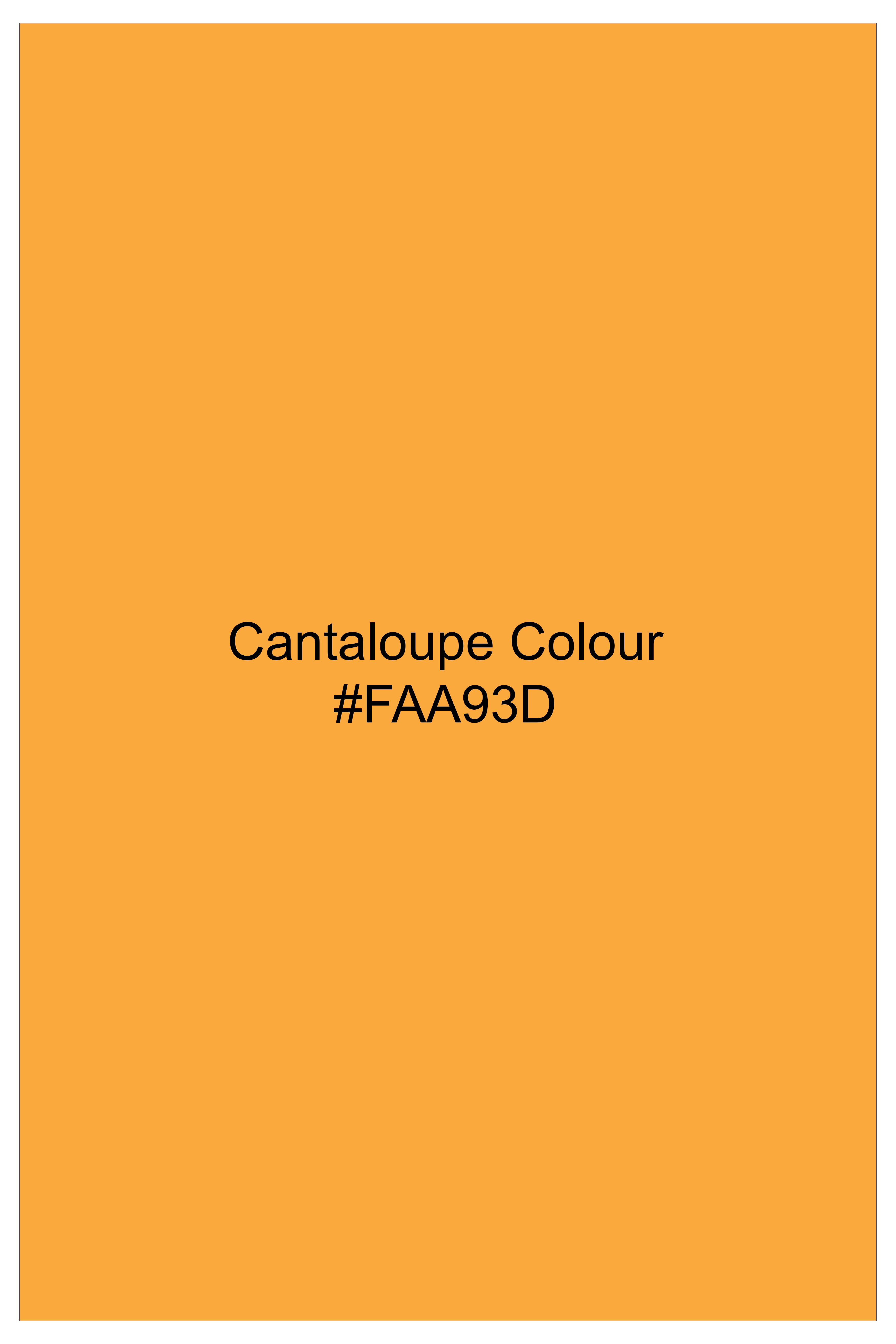 Cantaloupe Yellow herringbone Windowpane Waistcoat