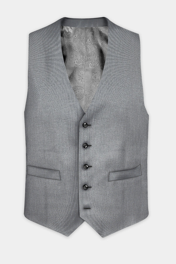 Venus Gray Solid Cotton Waistcoat